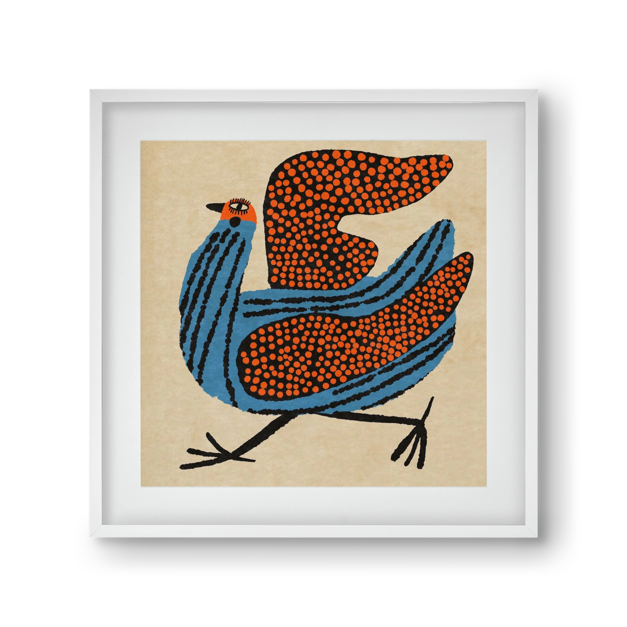 Magic bird, 30x30 cm (20x20 cm), Fehér keret, paszpartuval