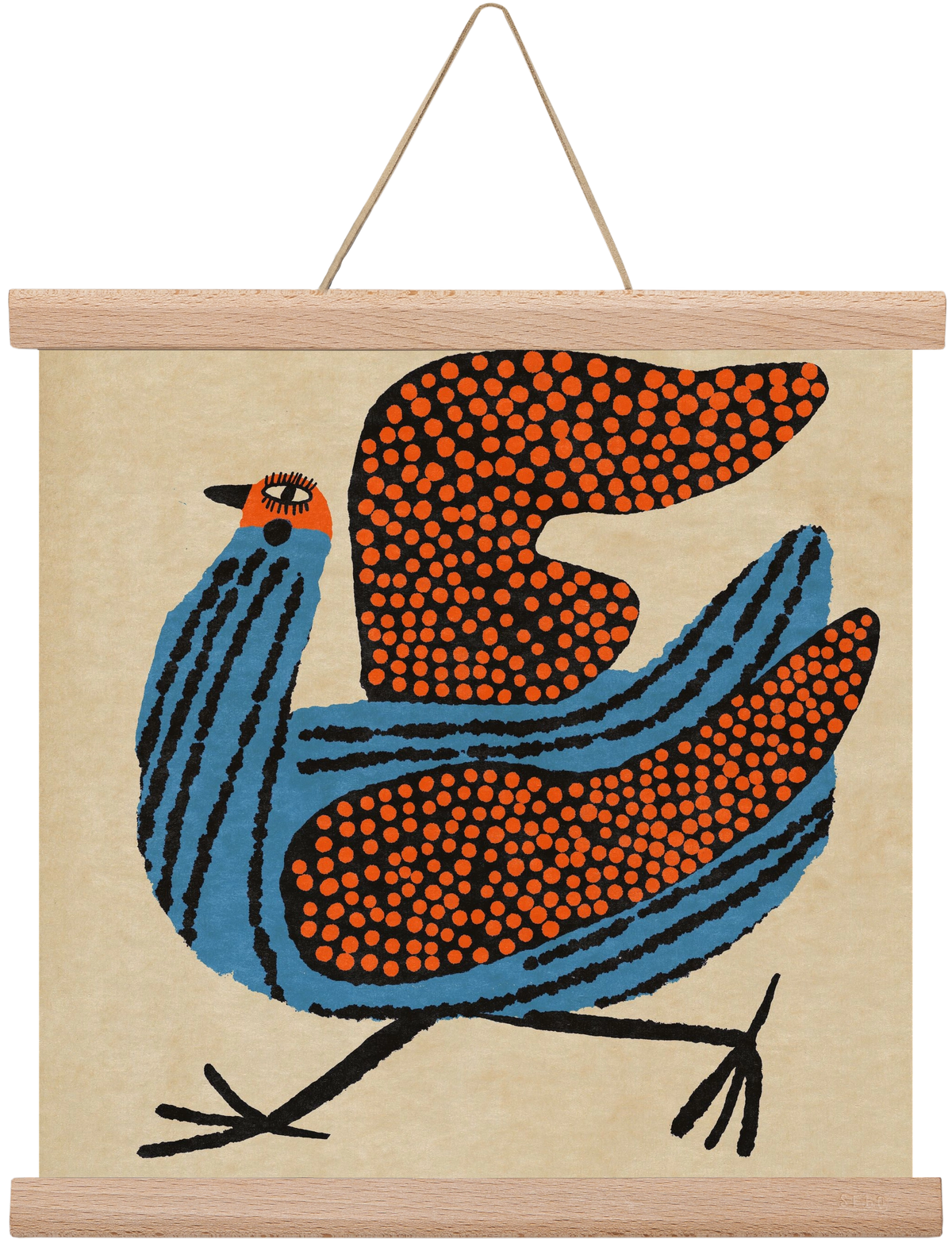 Magic bird, 30x30 cm (30x30 cm), Tölgy akasztó