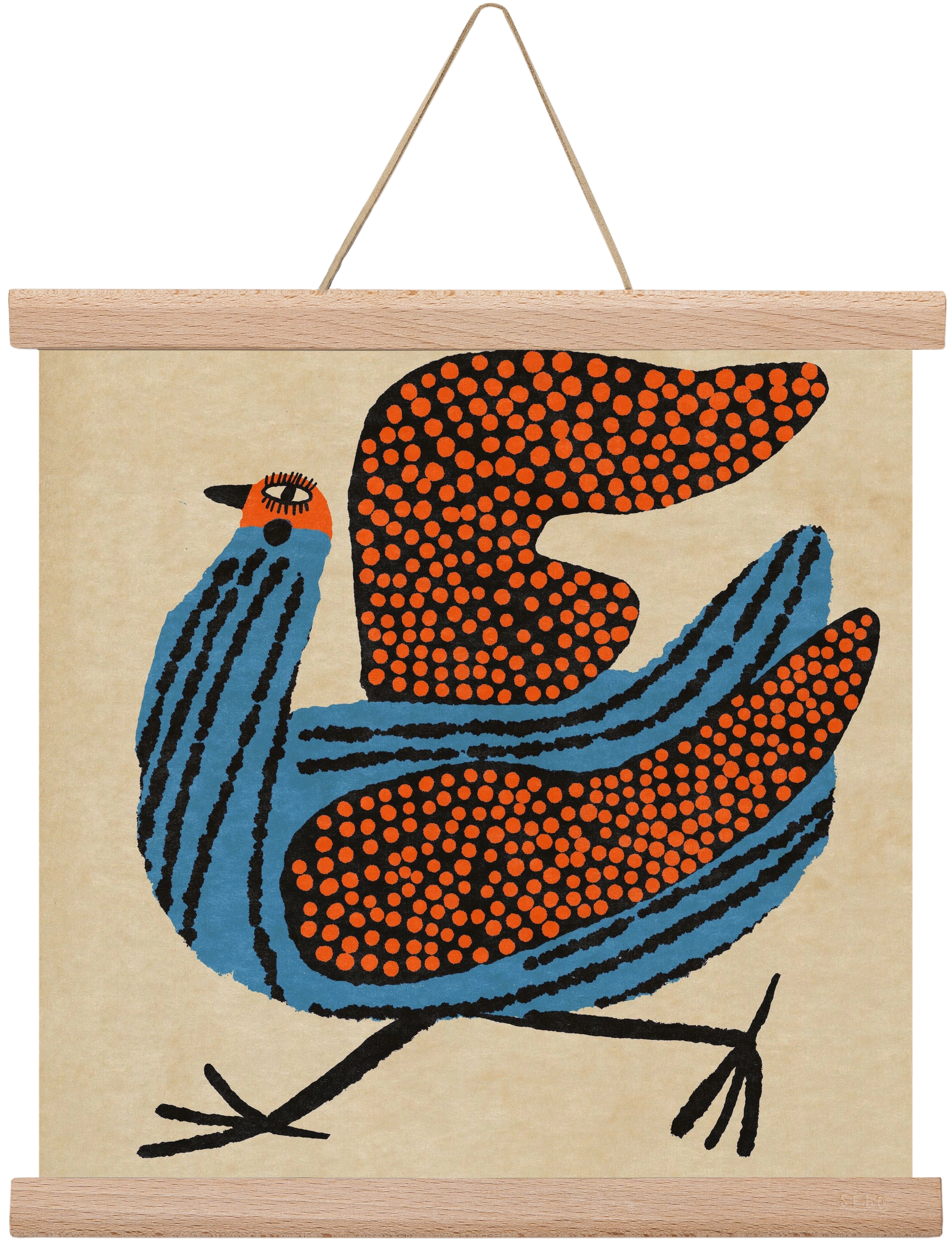 Magic bird, 30x30 cm (30x30 cm), Tölgy akasztó