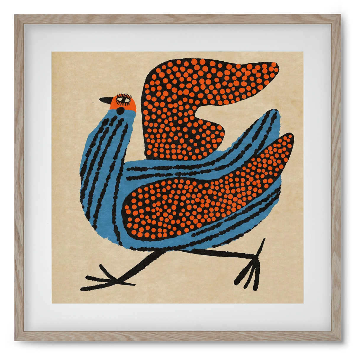 Magic bird, 50x50 cm (40x40 cm), Tölgy keret, paszpartuval