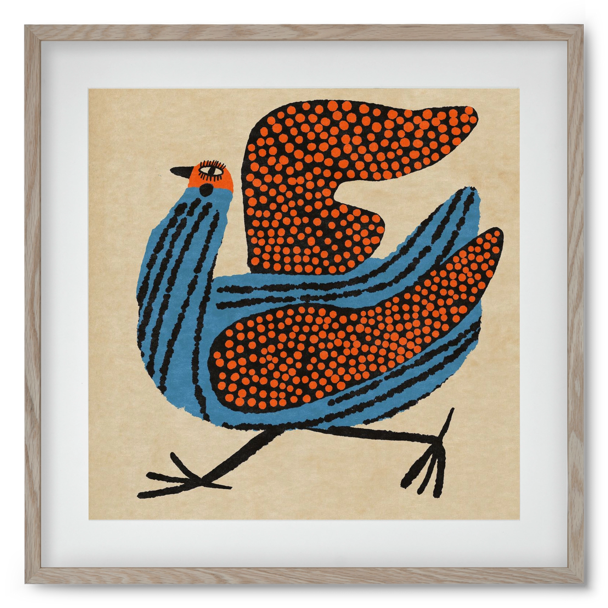 Magic bird, 50x50 cm (40x40 cm), Tölgy keret, paszpartuval