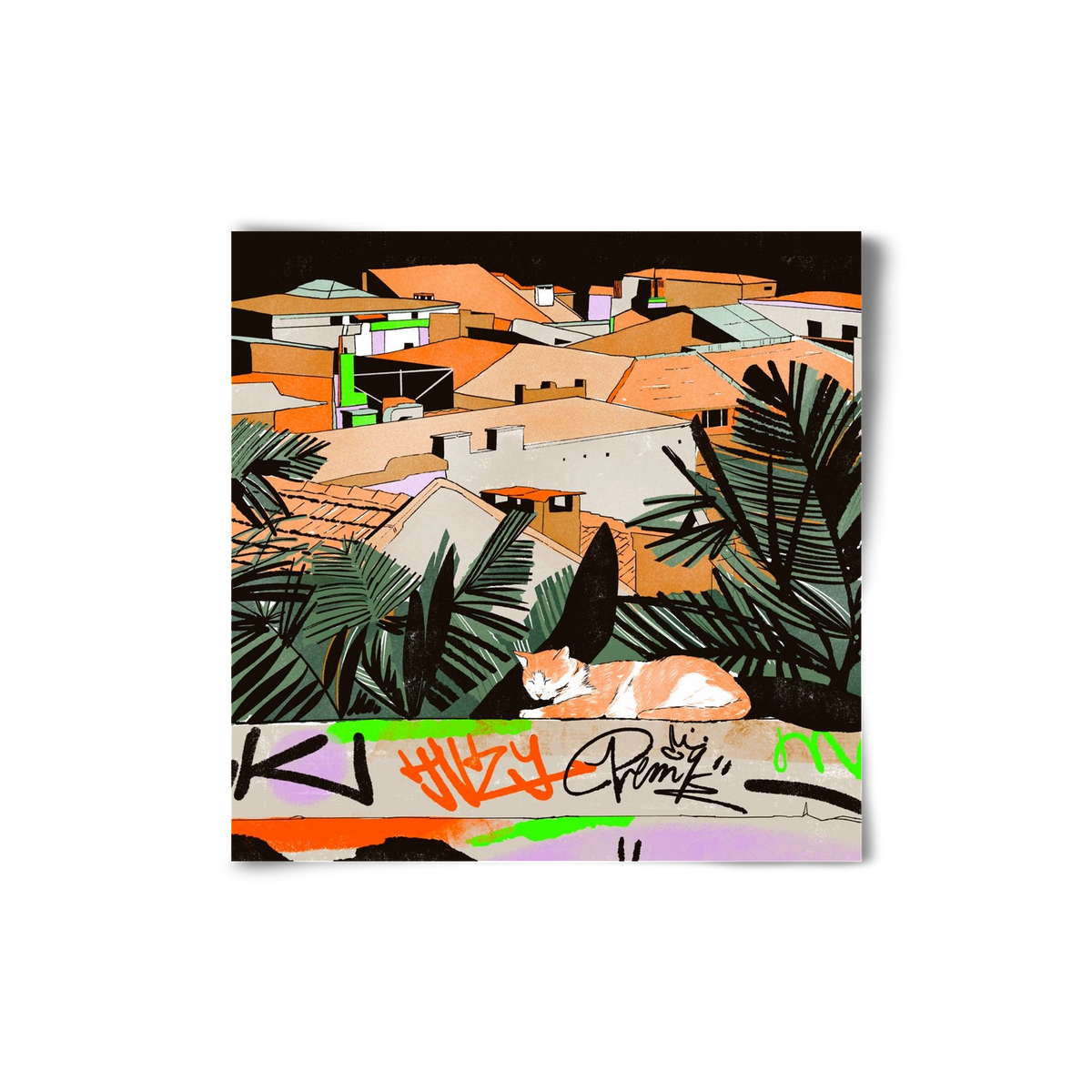 Istanbul night, 20x20 cm, Keret nélkül