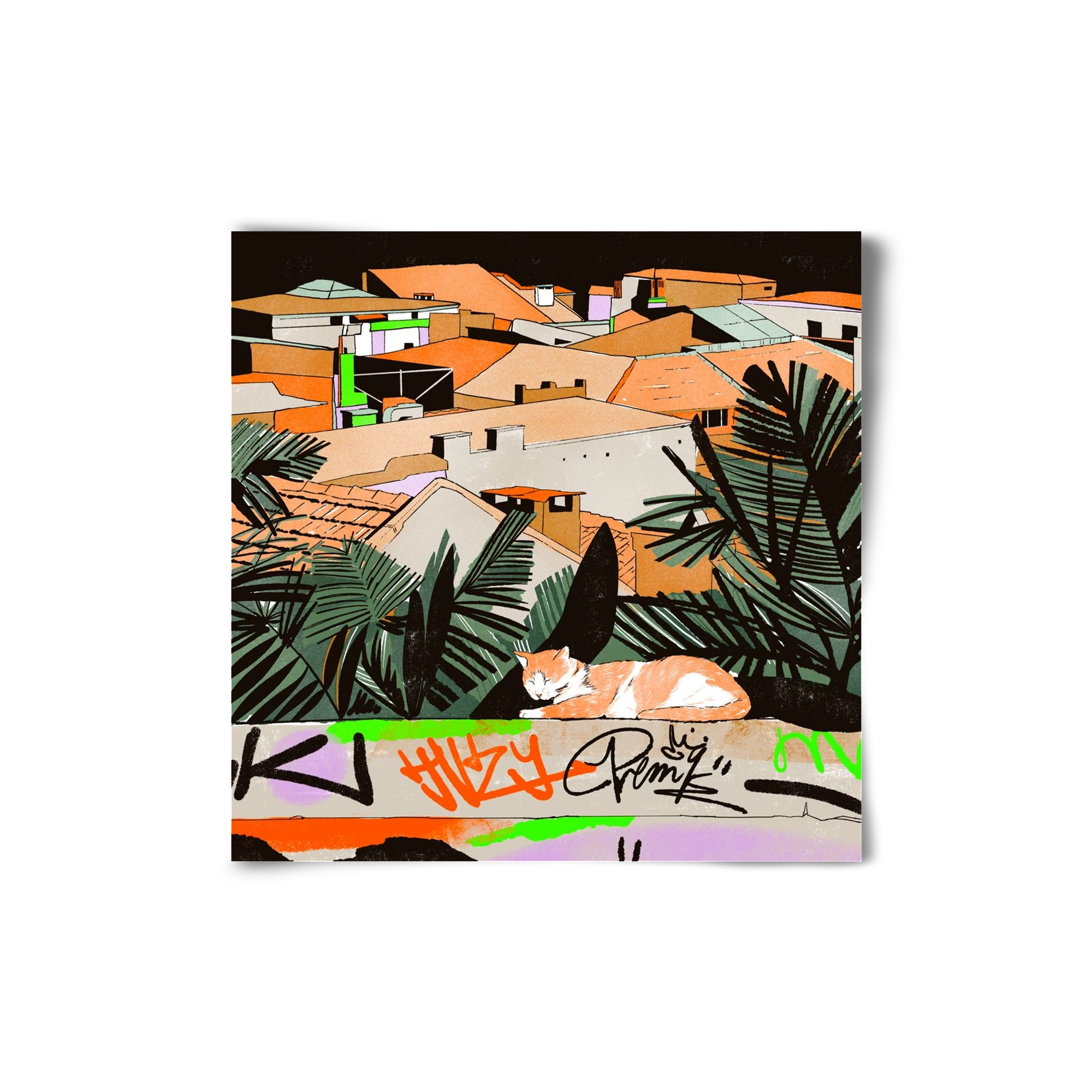 Istanbul night, 20x20 cm, Keret nélkül