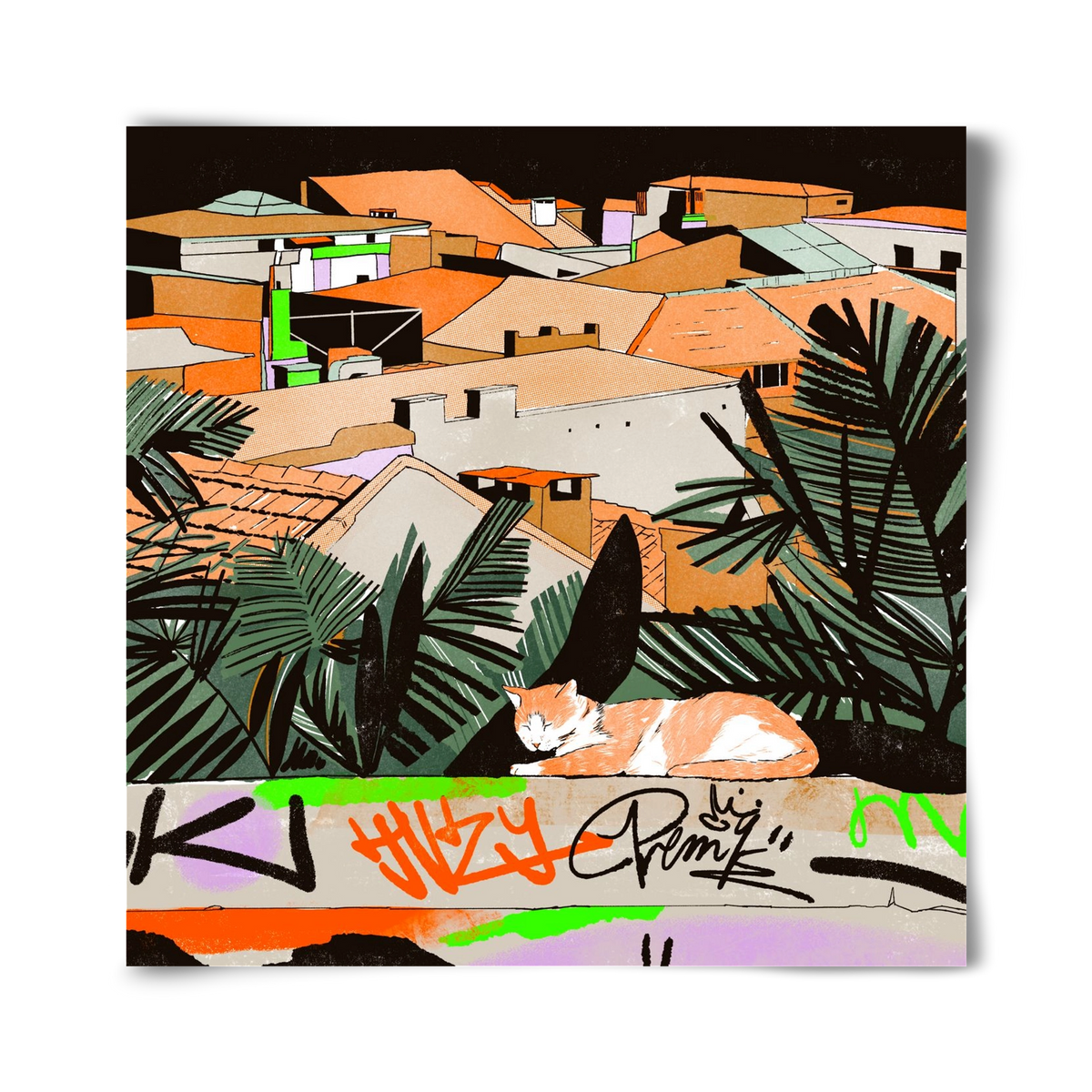 Istanbul night, 40x40 cm, Keret nélkül