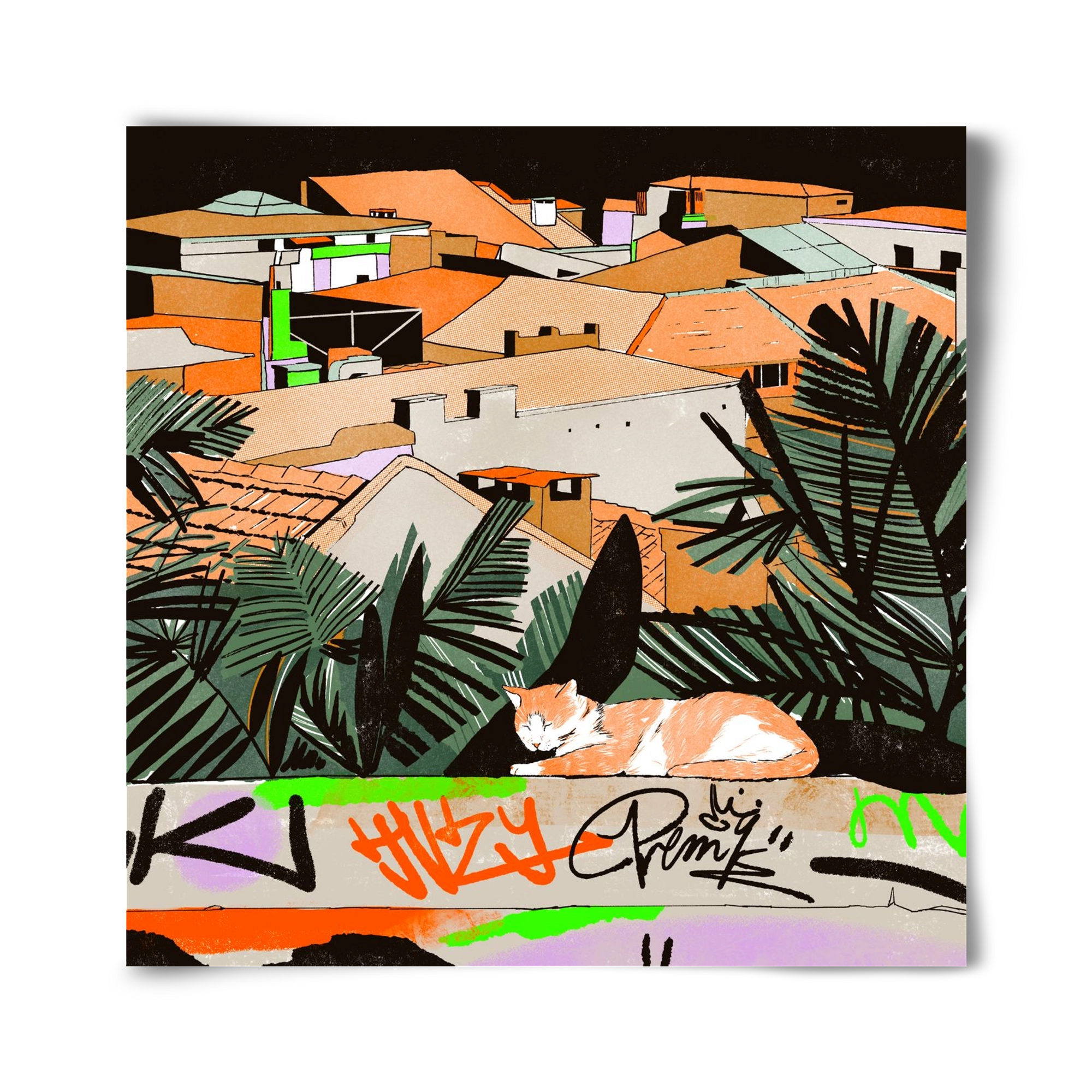 Istanbul night, 40x40 cm, Keret nélkül