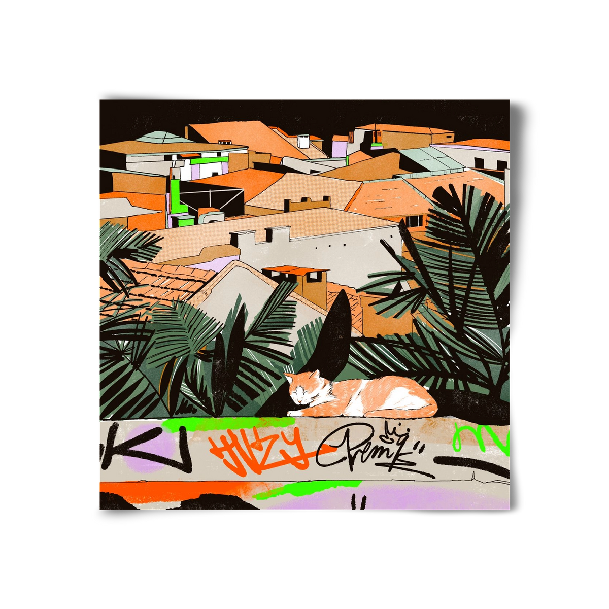 Istanbul night, 30x30 cm, Keret nélkül