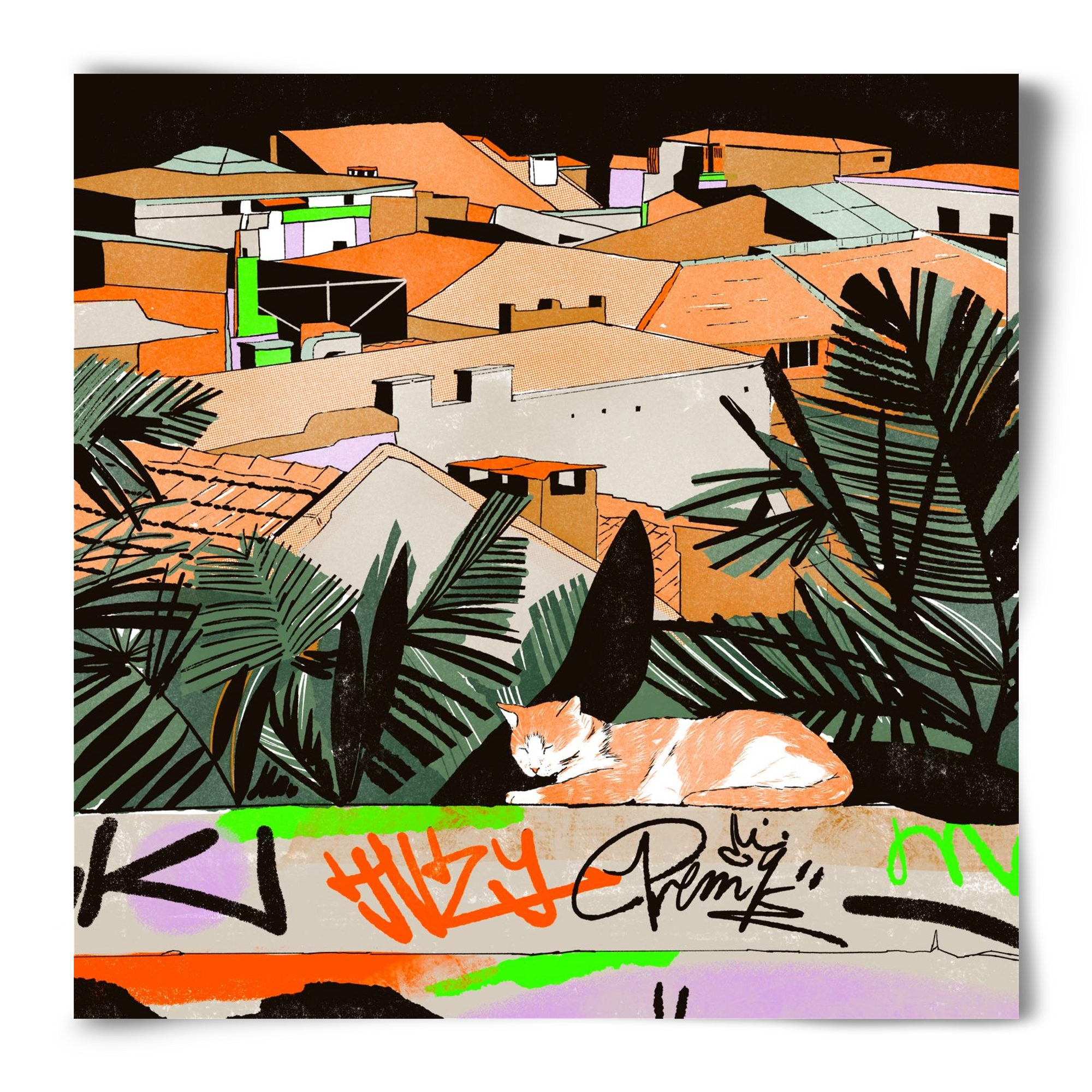 Istanbul night, 50x50 cm, Keret nélkül