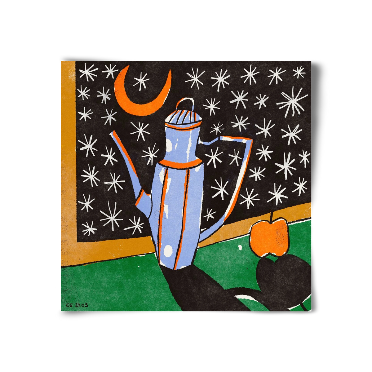 Night tea, 30x30 cm, Keret nélkül