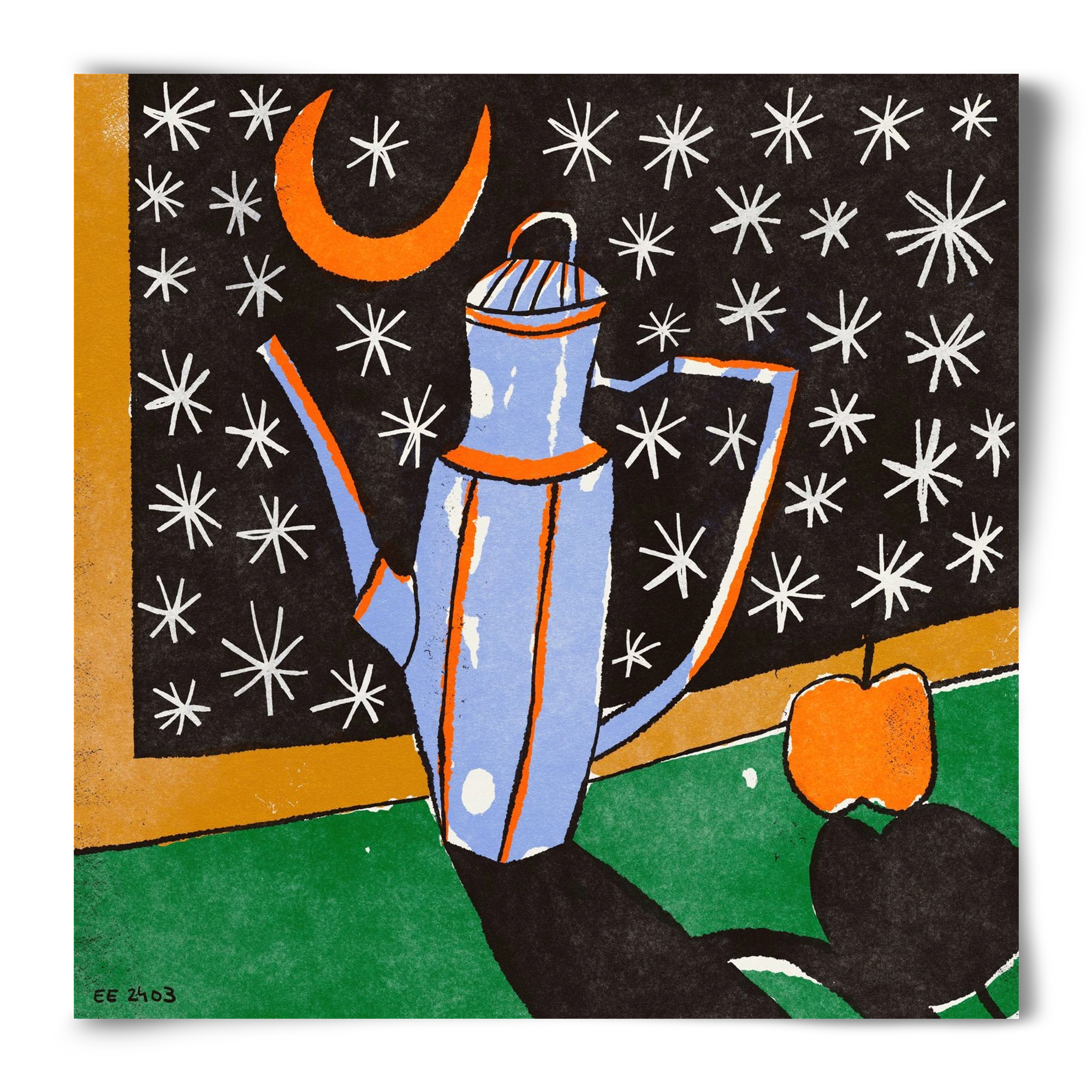 Night tea, 50x50 cm, Keret nélkül