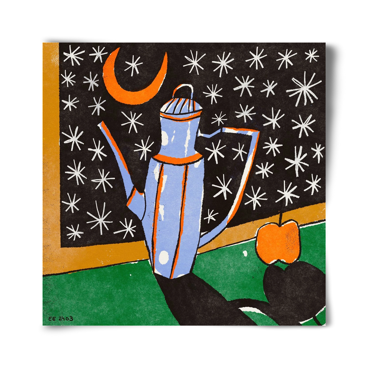 Night tea, 40x40 cm, Keret nélkül