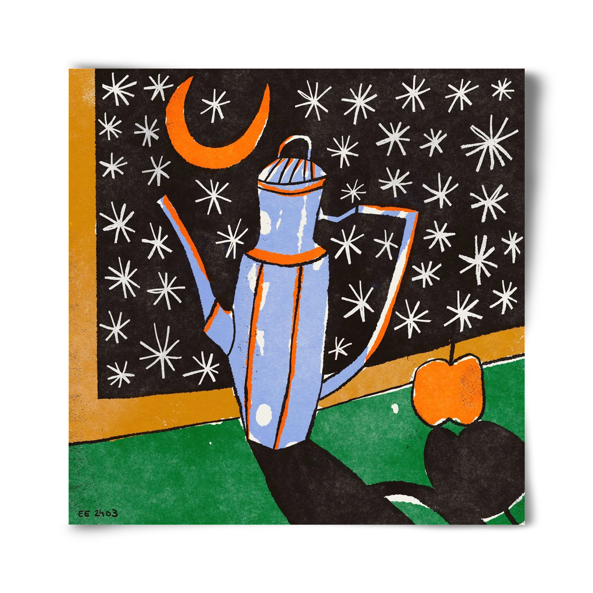 Night tea, 40x40 cm, Keret nélkül