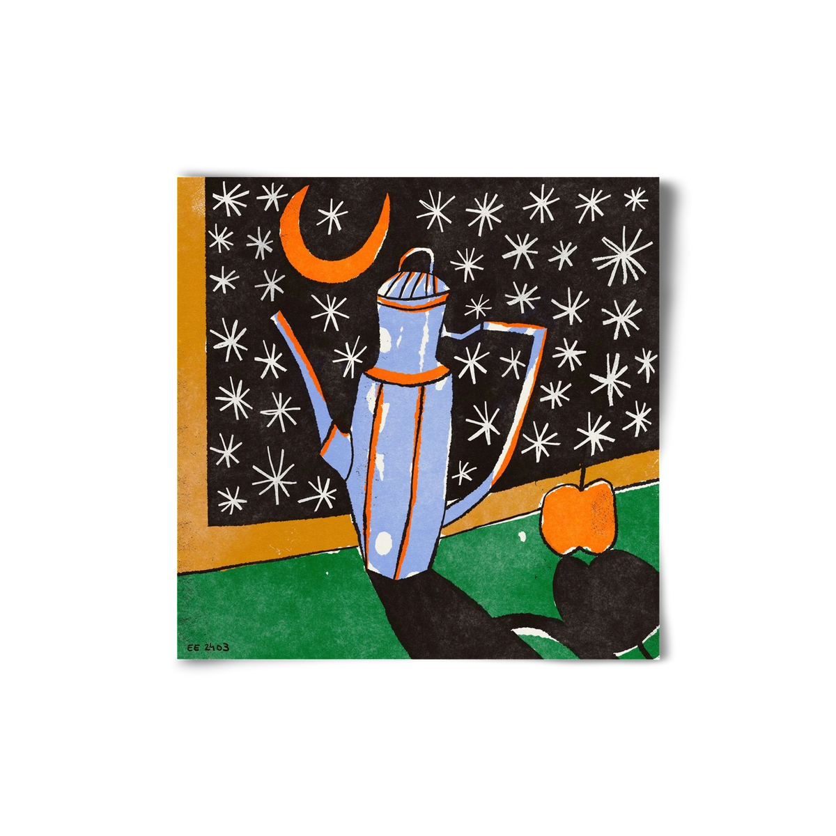 Night tea, 20x20 cm, Keret nélkül