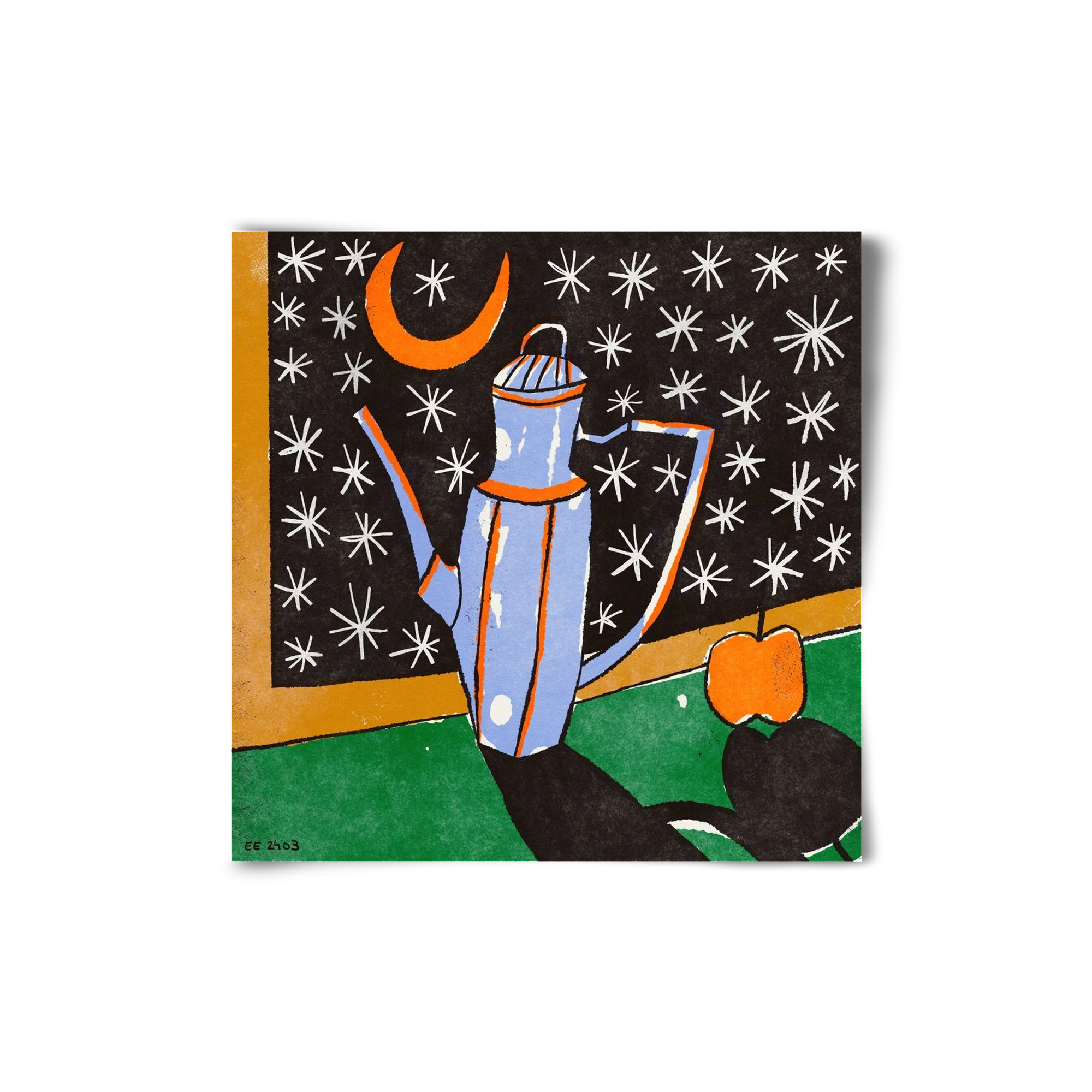 Night tea, 20x20 cm, Keret nélkül