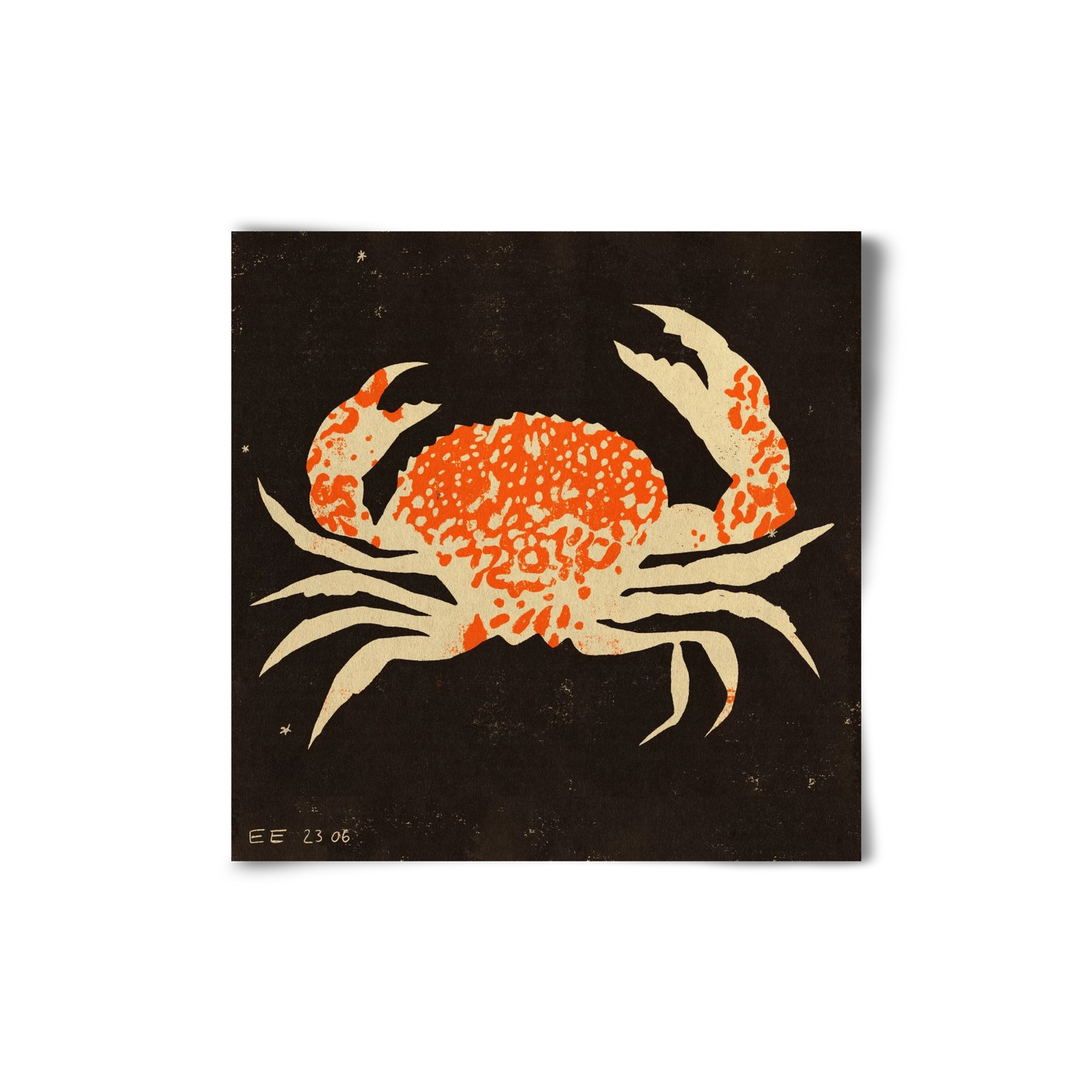 Spotted crab, 20x20 cm, Keret nélkül