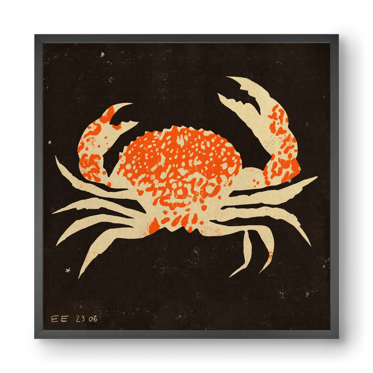 Spotted crab, 40x40 cm (40x40 cm), Fekete keret