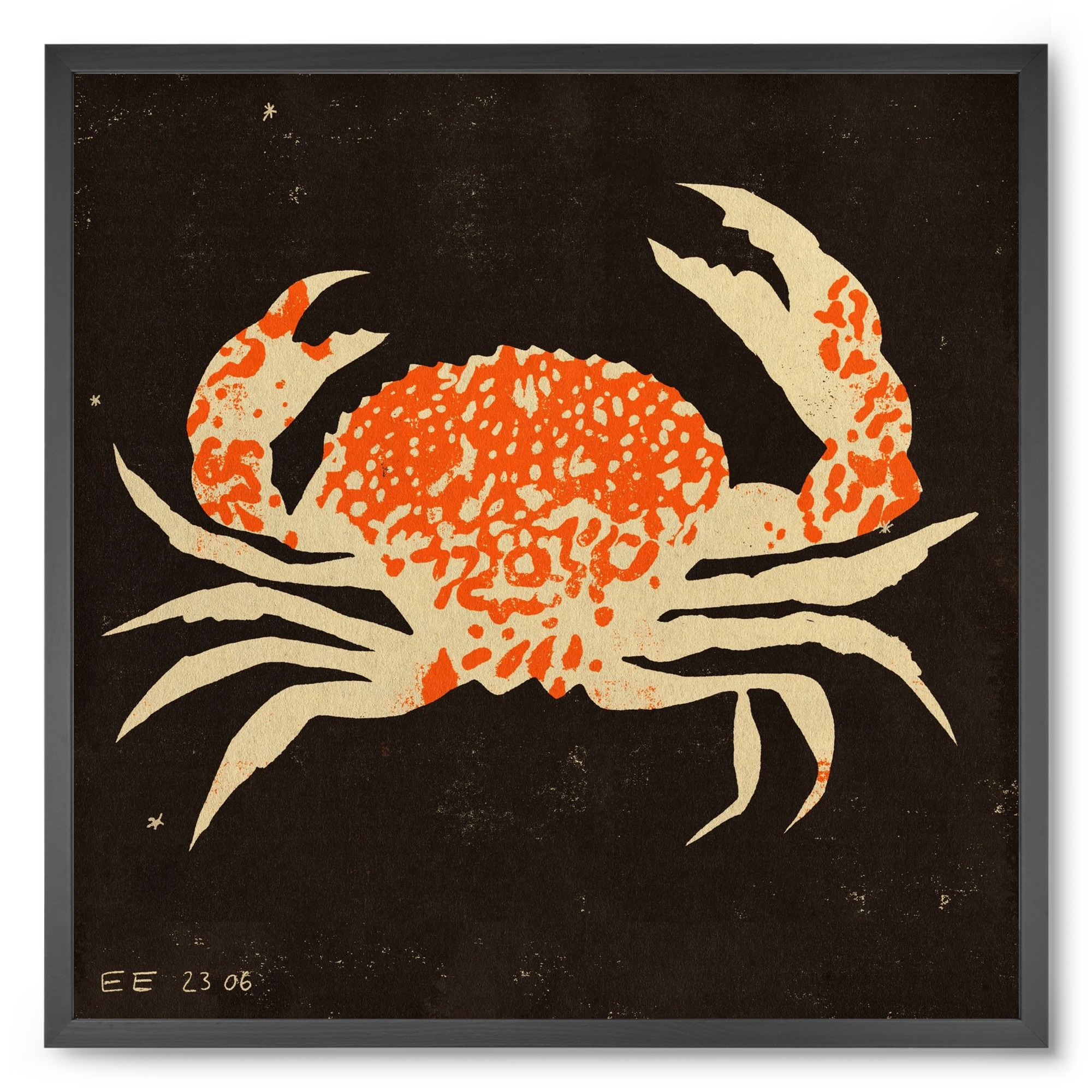 Spotted crab, 50x50 cm (50x50 cm), Fekete keret