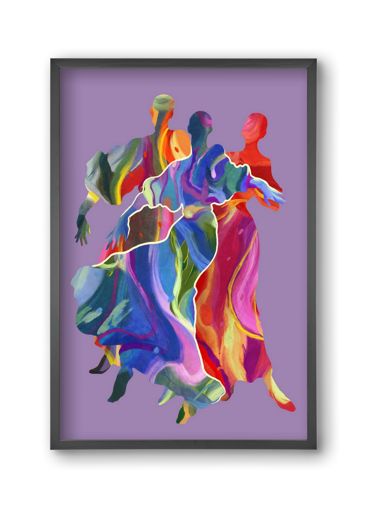 Les Danseuses, 30x45 cm (30x45 cm), Fekete keret