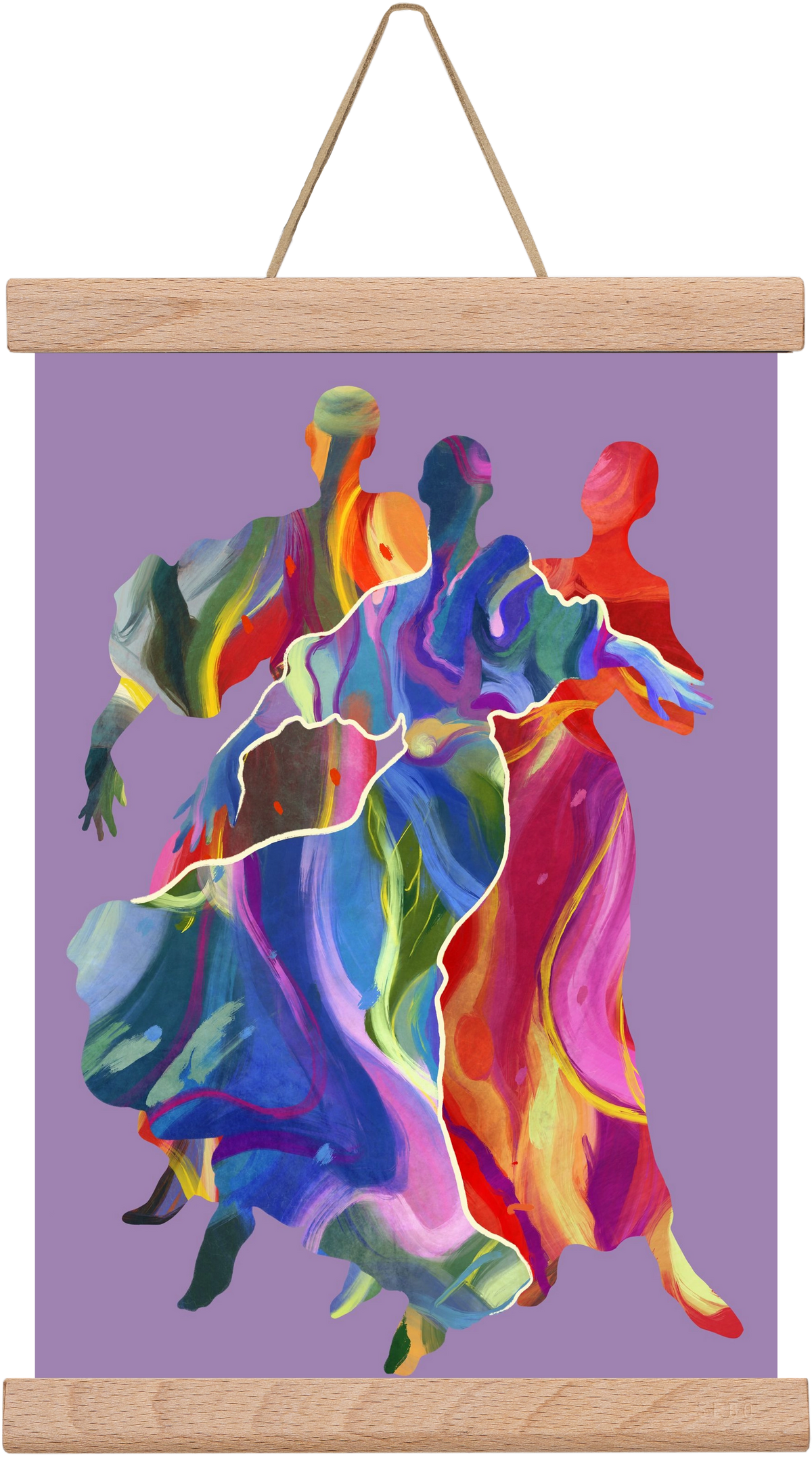 Les Danseuses, 20x30 cm (20x30 cm), Tölgy akasztó