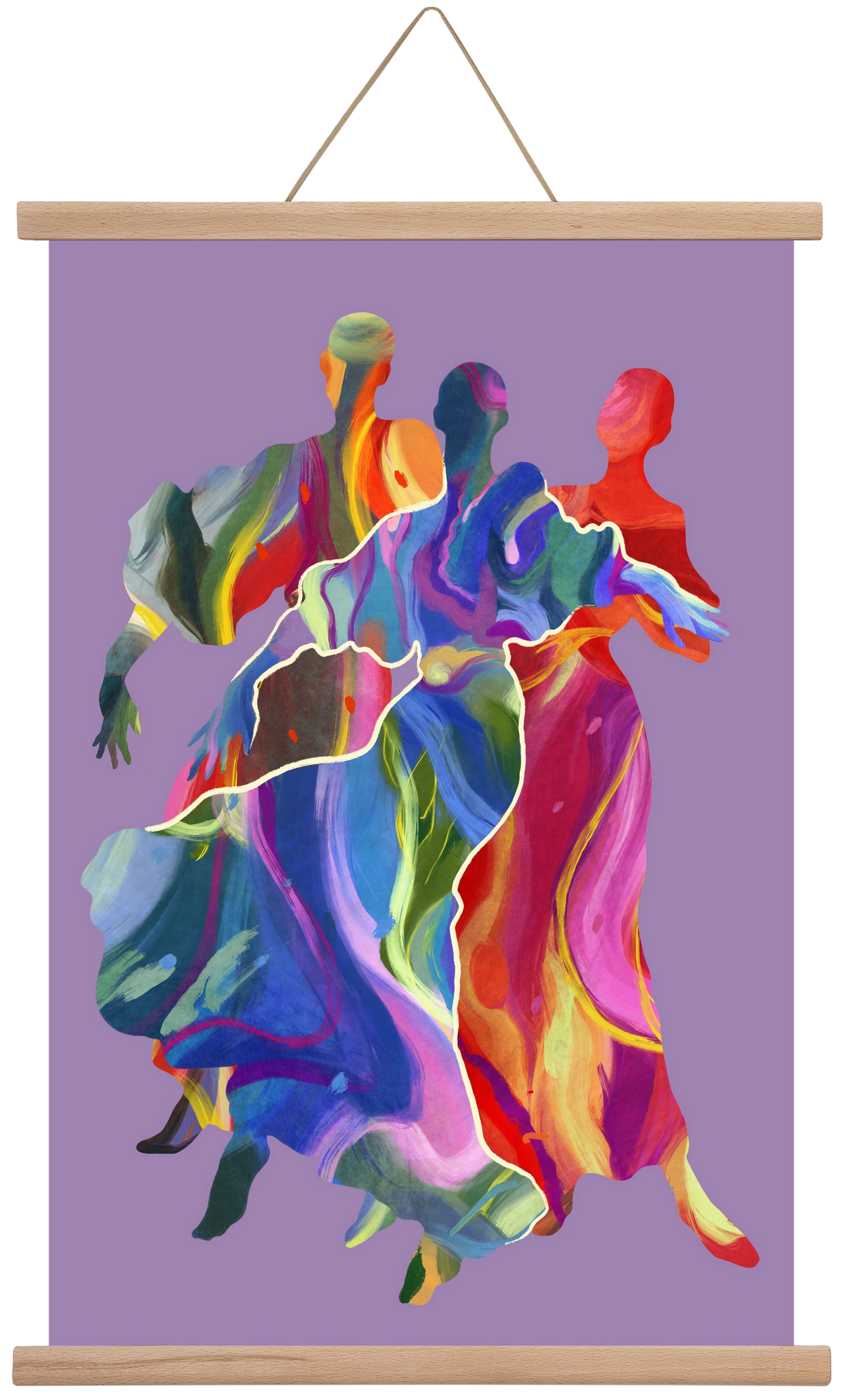 Les Danseuses, 40x60 cm (40x60 cm), Tölgy akasztó