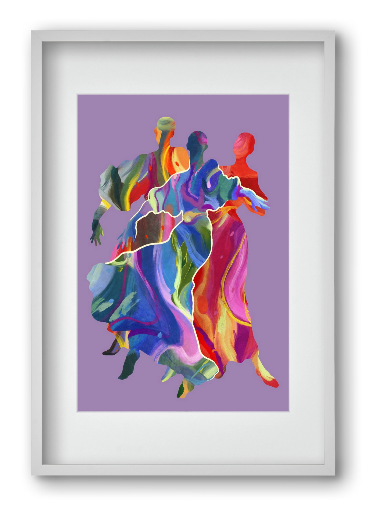 Les Danseuses, 40x60 cm (30x45 cm), Fehér keret, paszpartuval