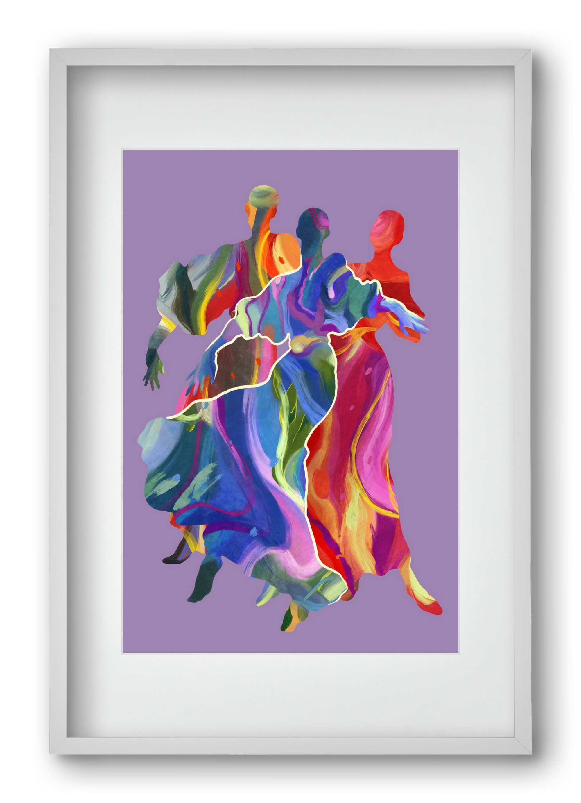 Les Danseuses, 40x60 cm (30x45 cm), Fehér keret, paszpartuval