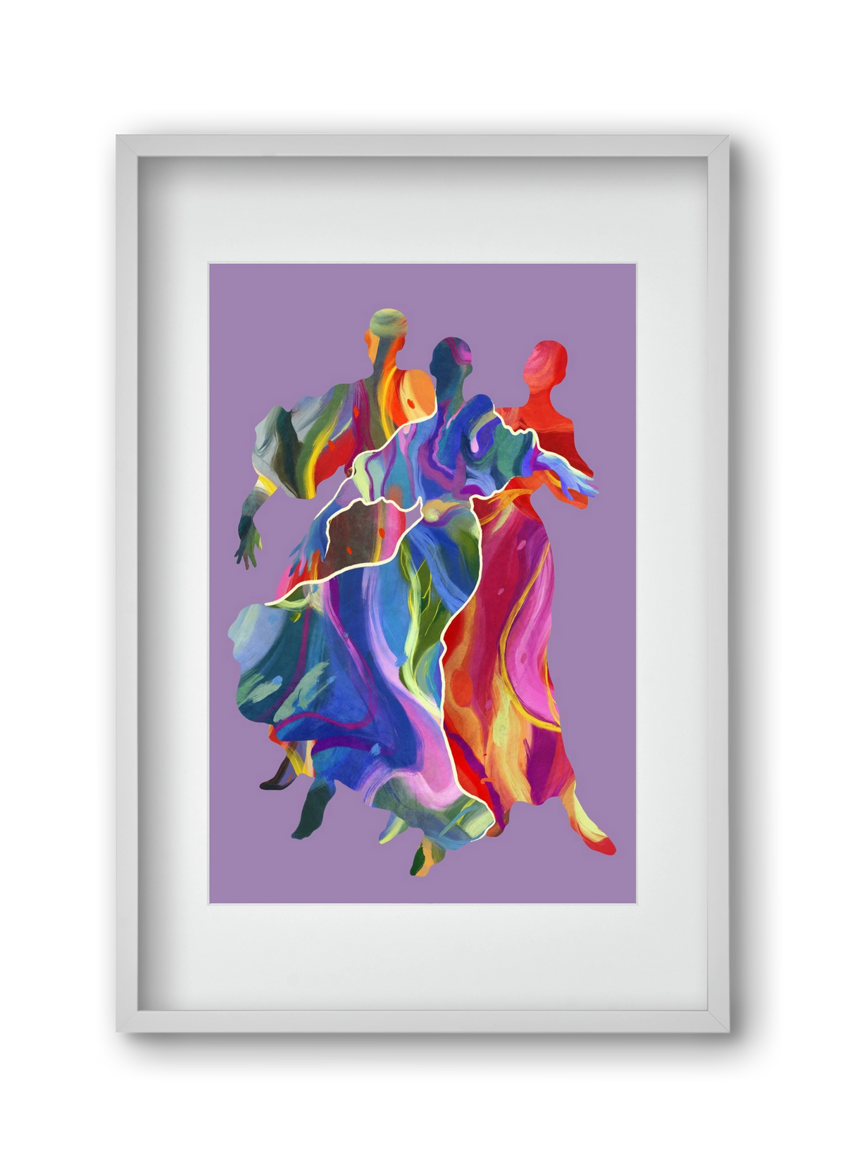 Les Danseuses, 30x45 cm (20x30 cm), Fehér keret, paszpartuval