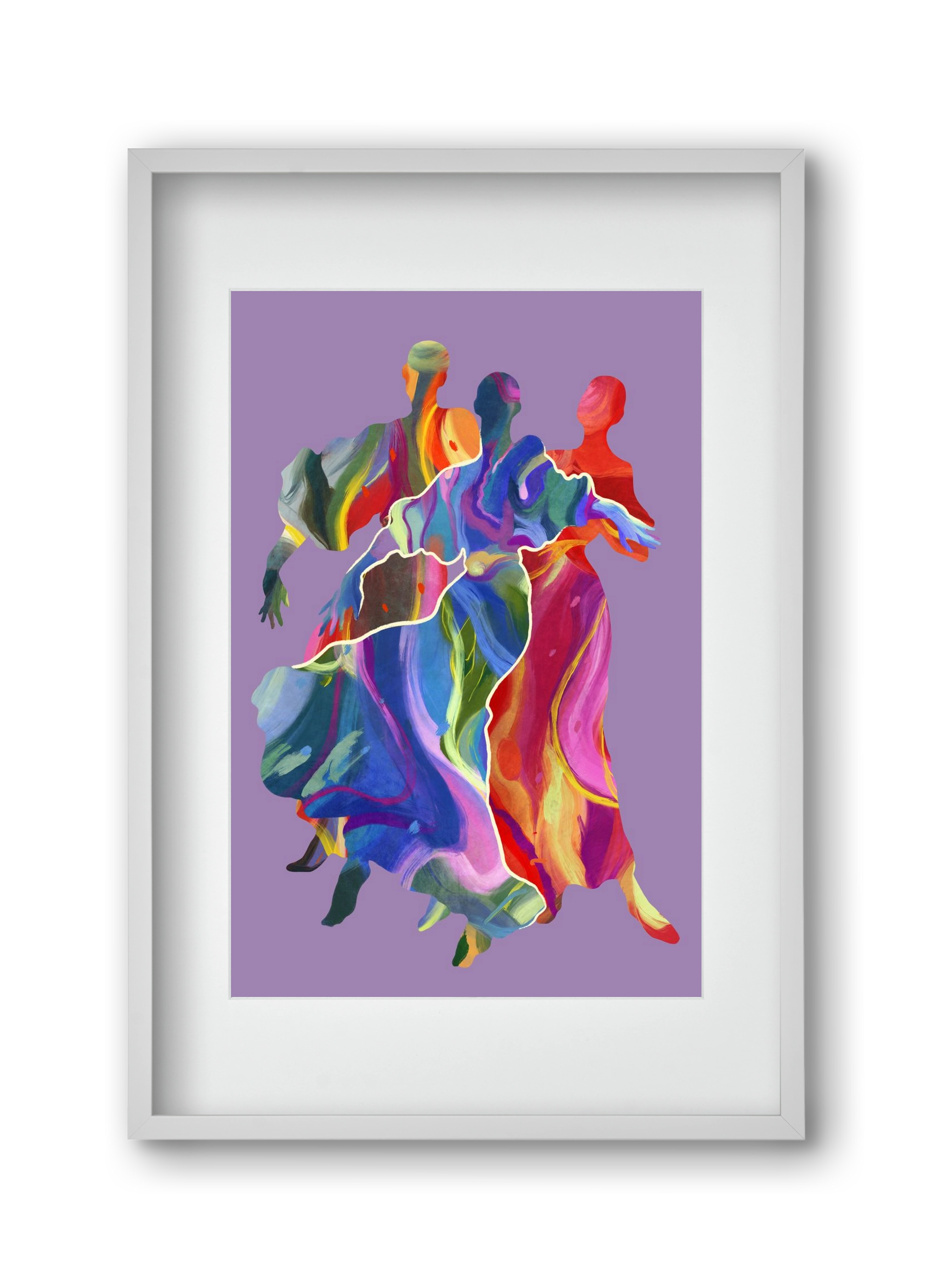 Les Danseuses, 30x45 cm (20x30 cm), Fehér keret, paszpartuval