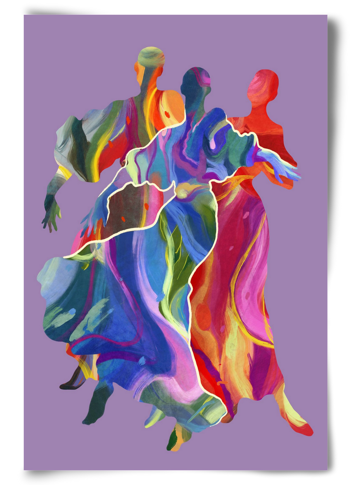 Les Danseuses, 60x90 cm, Keret nélkül