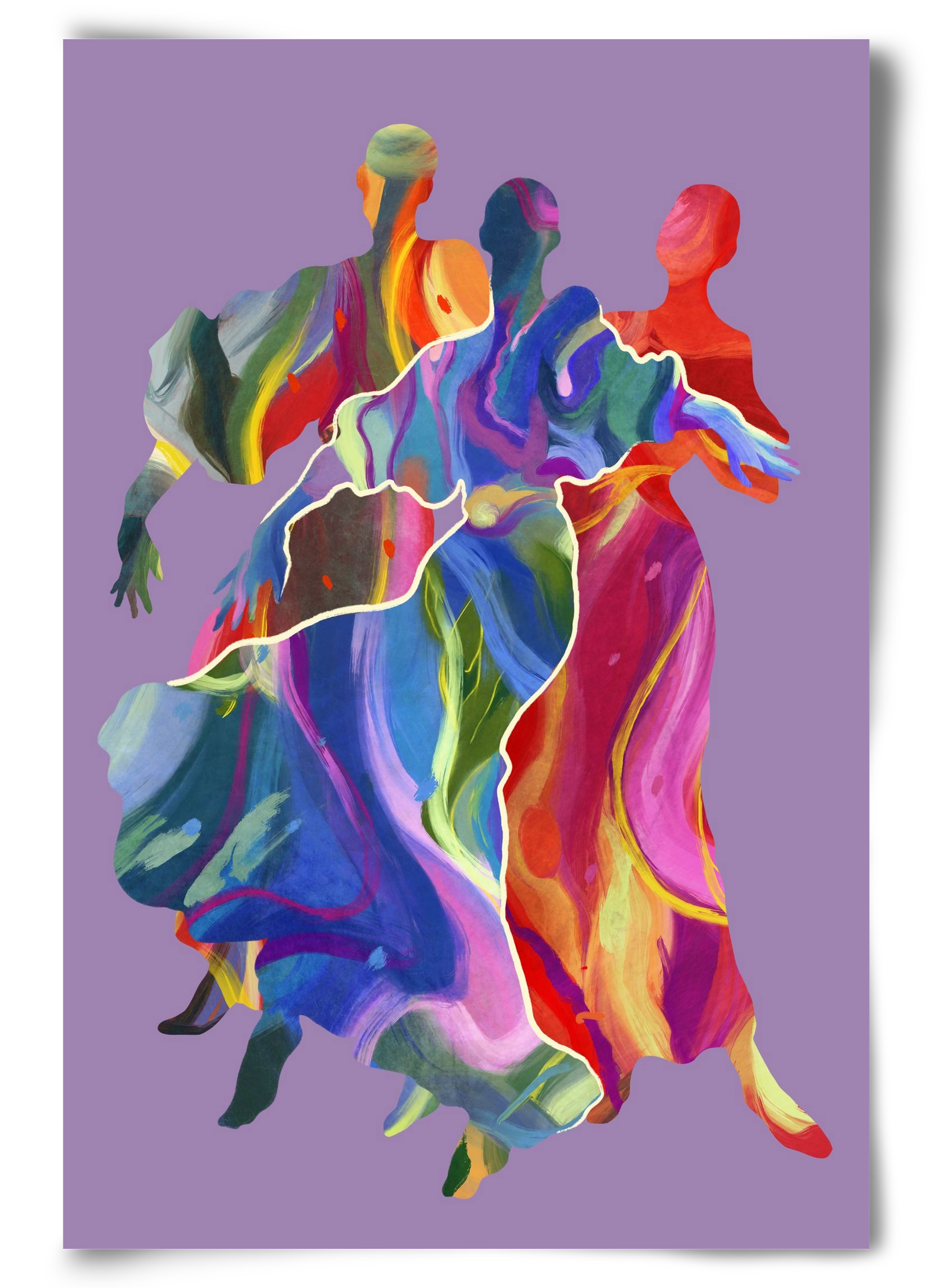 Les Danseuses, 60x90 cm, Keret nélkül