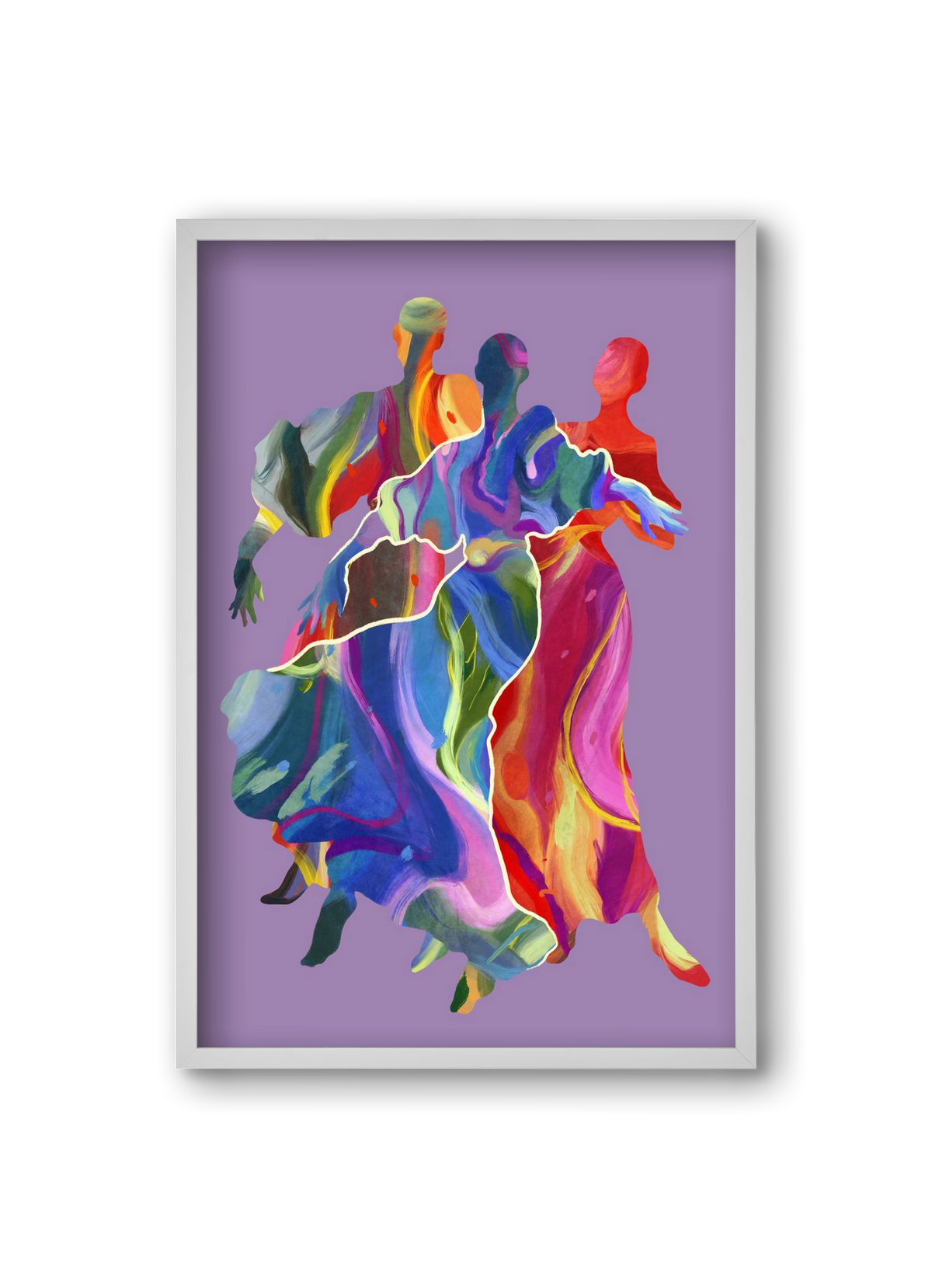 Les Danseuses, 20x30 cm (20x30 cm), Fehér keret