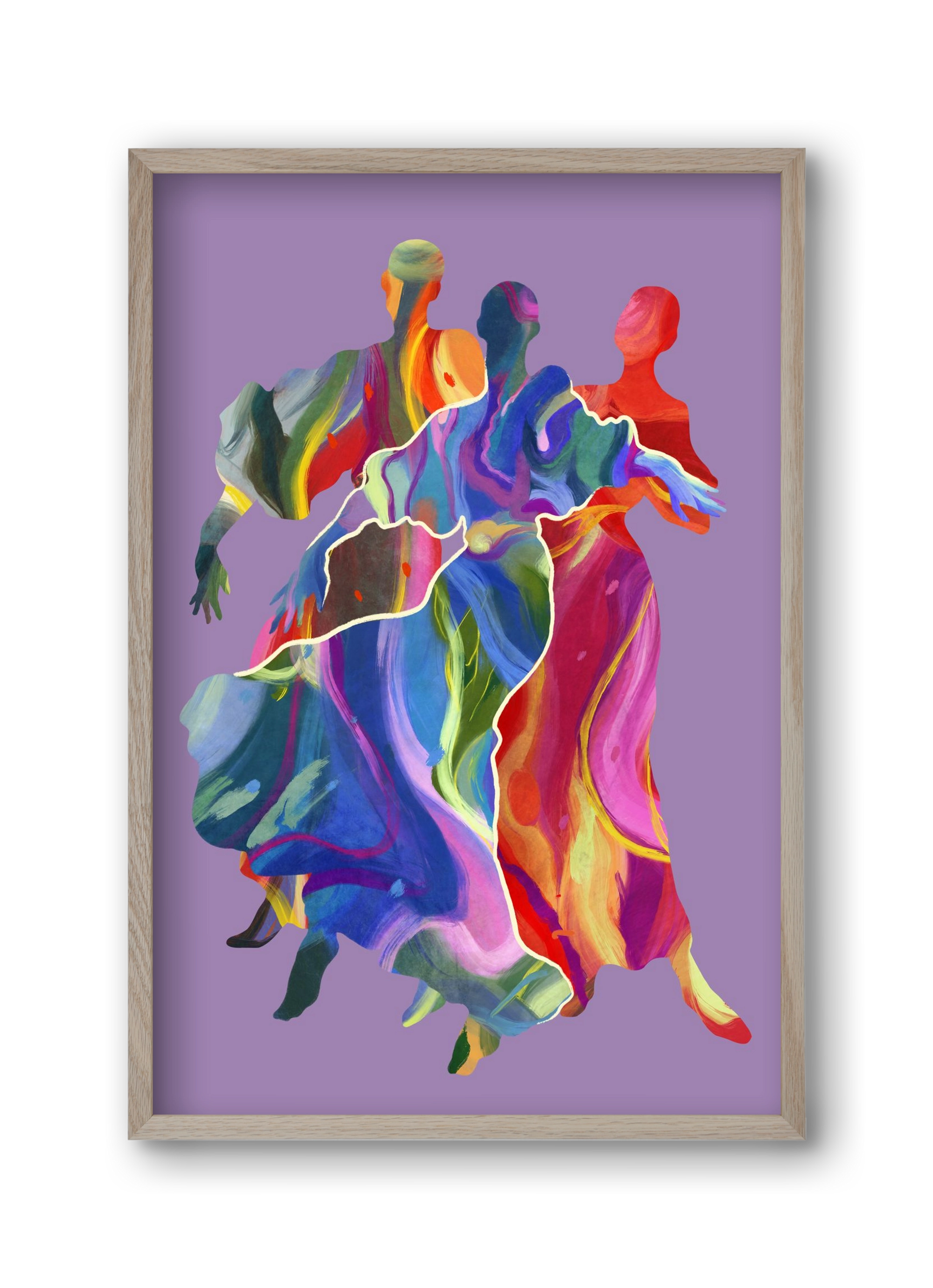 Les Danseuses, 30x45 cm (30x45 cm), Tölgy keret