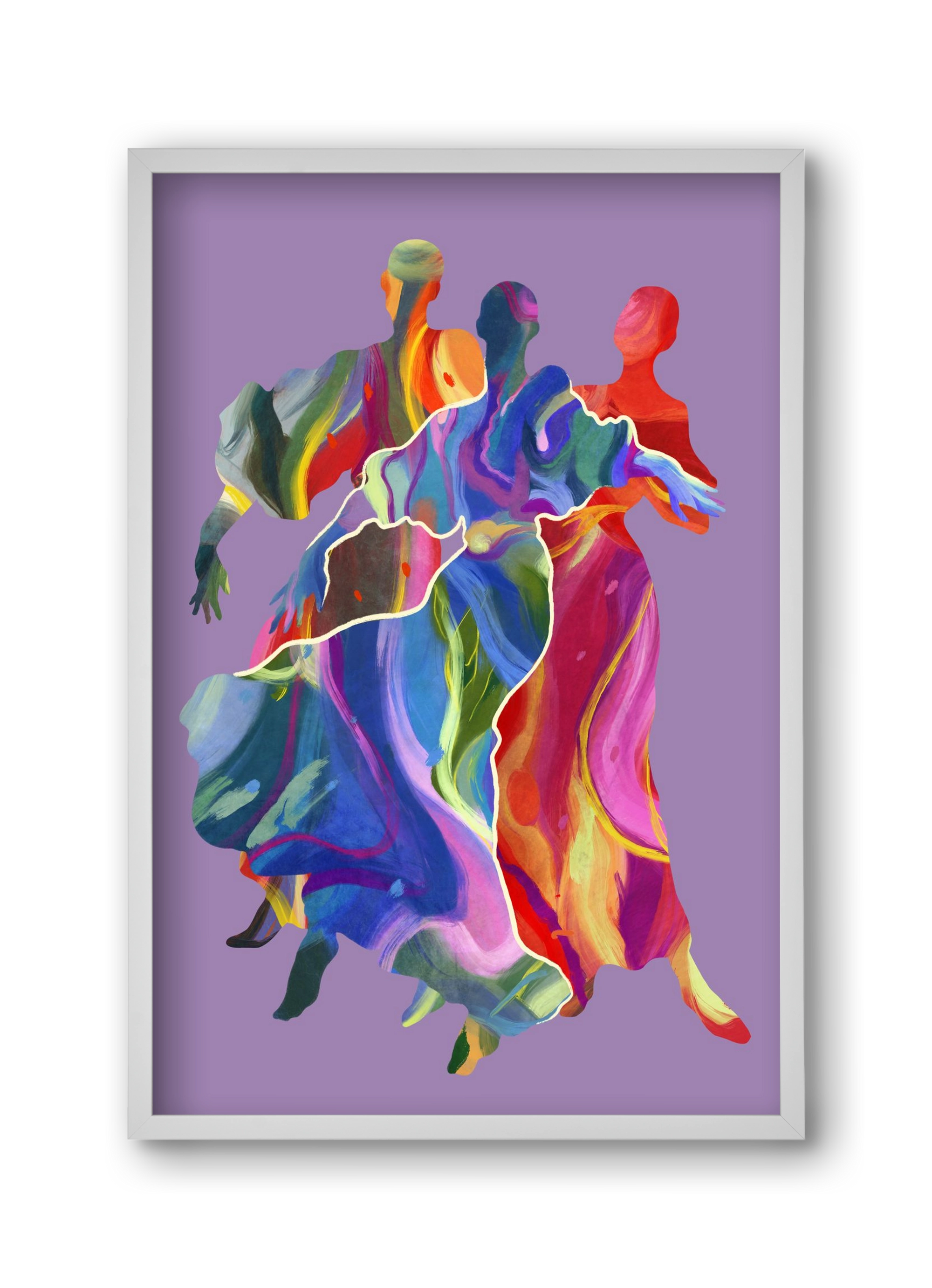 Les Danseuses, 30x45 cm (30x45 cm), Fehér keret