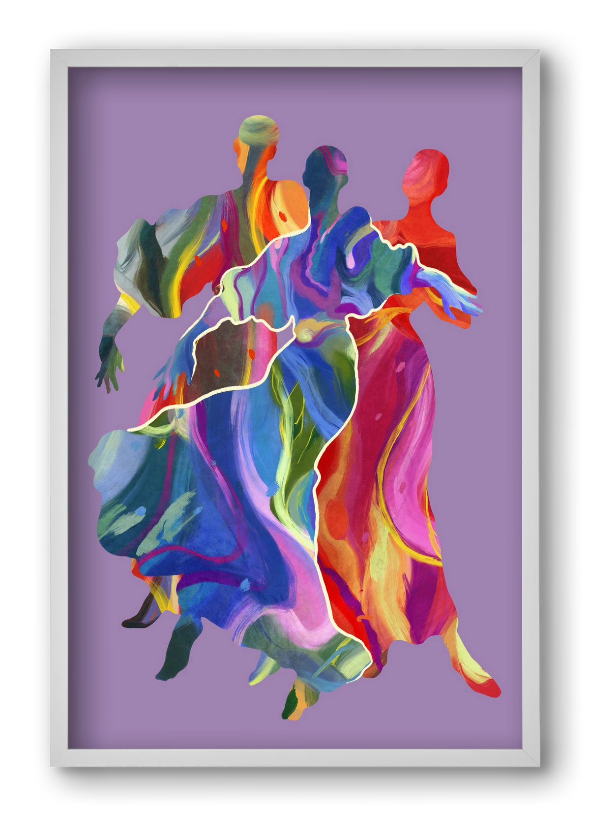 Les Danseuses, 40x60 cm (40x60 cm), Fehér keret
