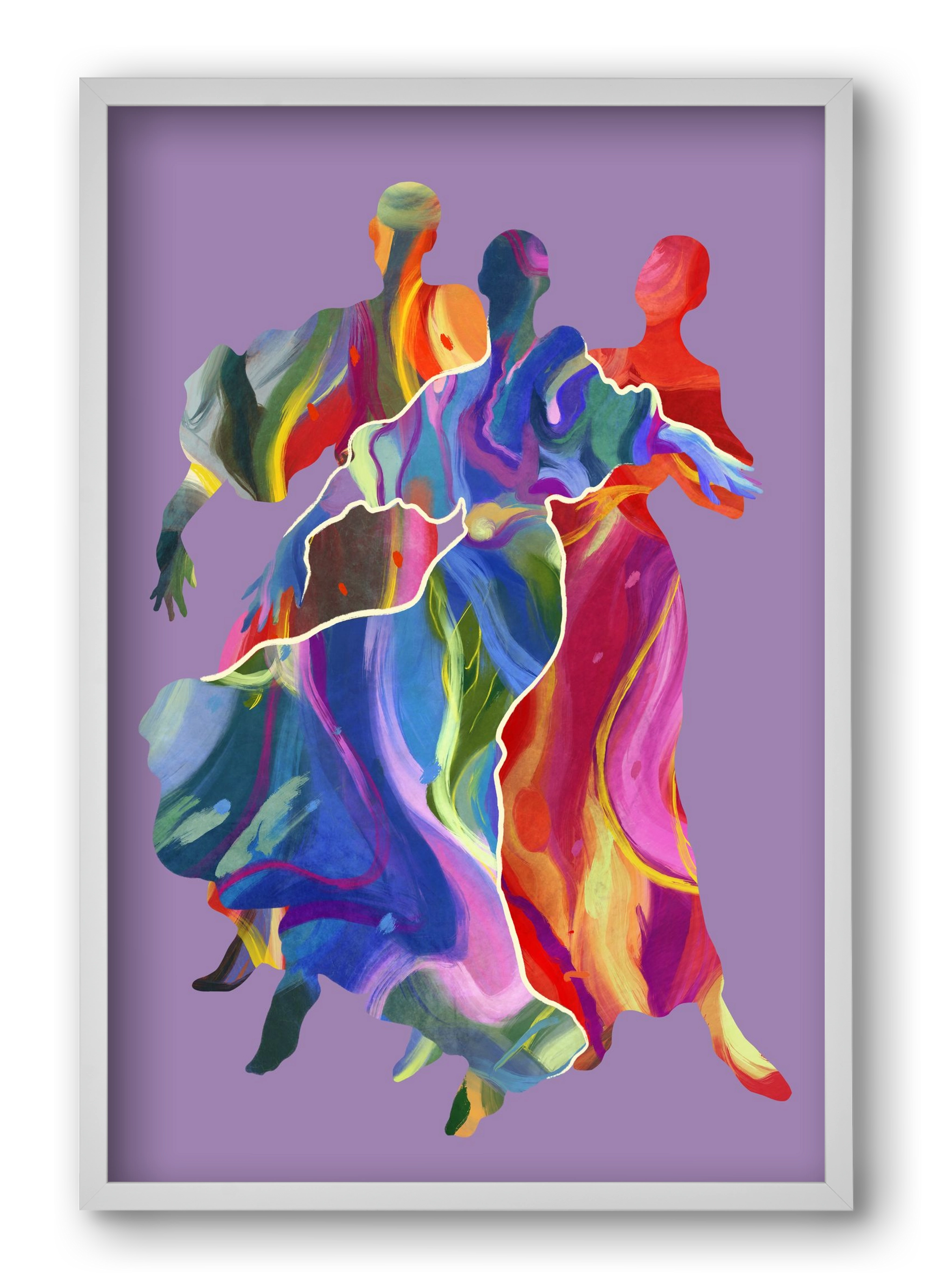 Les Danseuses, 40x60 cm (40x60 cm), Fehér keret