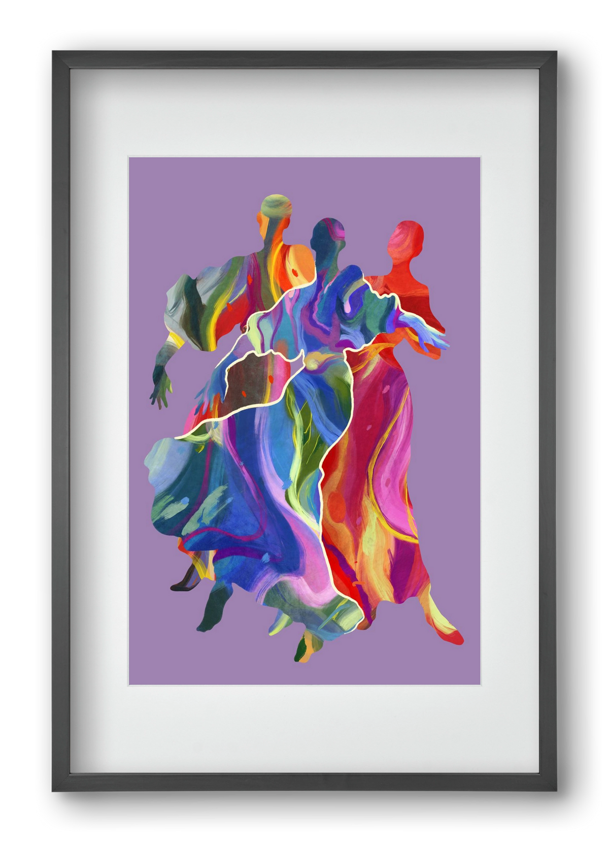 Les Danseuses, 40x60 cm (30x45 cm), Fekete keret, paszpartuval