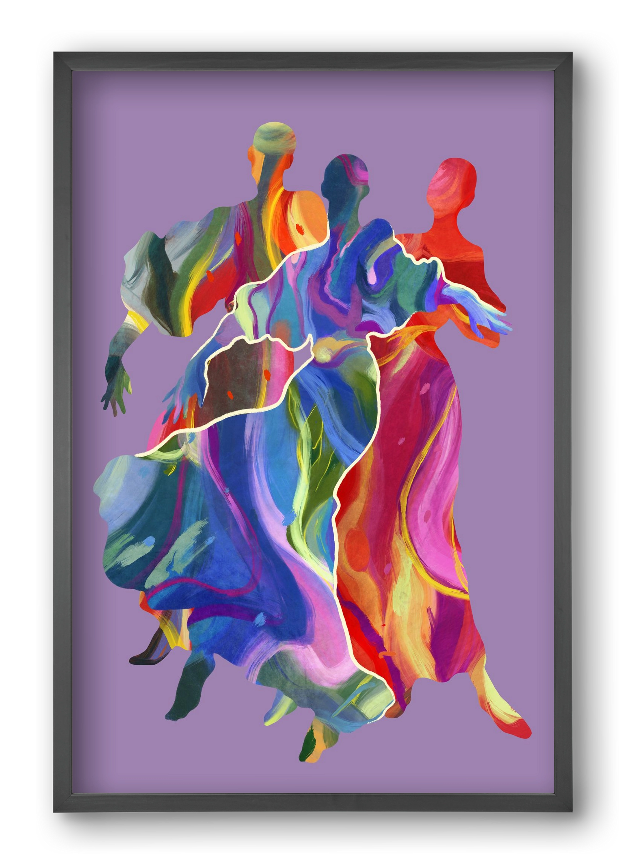 Les Danseuses, 40x60 cm (40x60 cm), Fekete keret