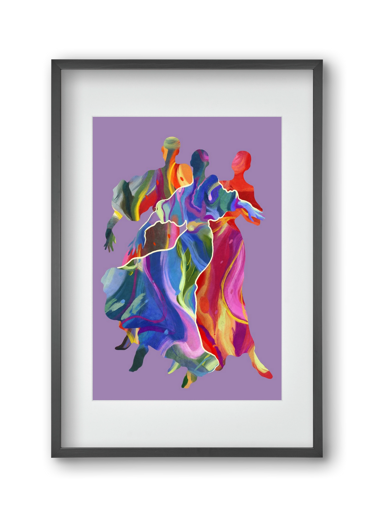 Les Danseuses, 30x45 cm (20x30 cm), Fekete keret, paszpartuval