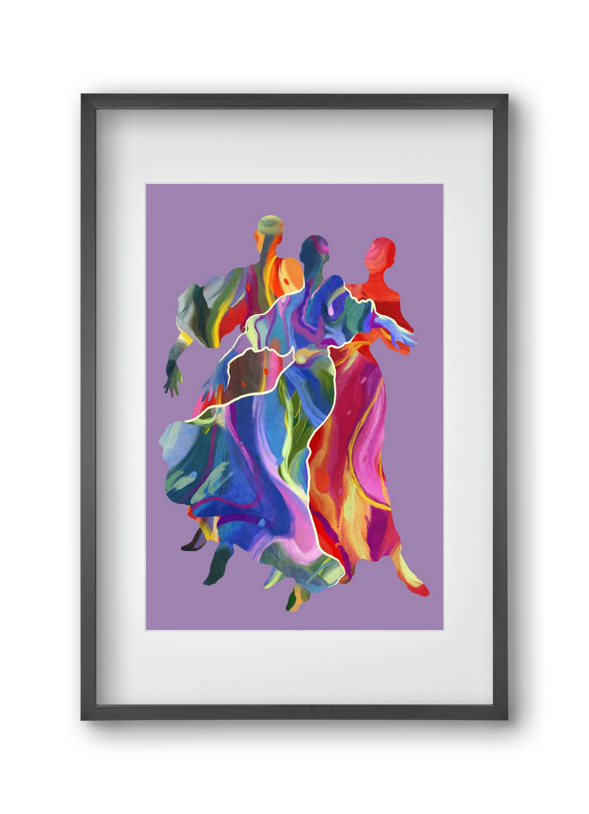 Les Danseuses, 30x45 cm (20x30 cm), Fekete keret, paszpartuval