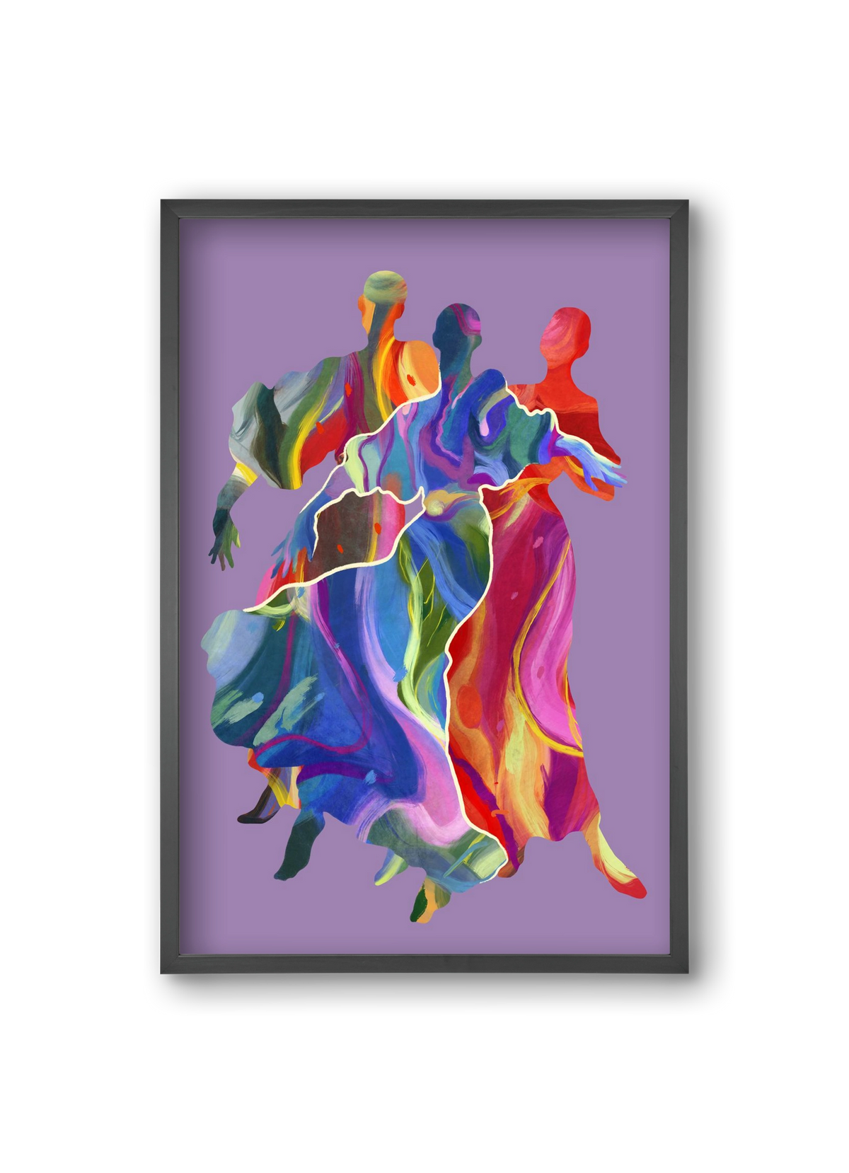 Les Danseuses, 20x30 cm (20x30 cm), Fekete keret