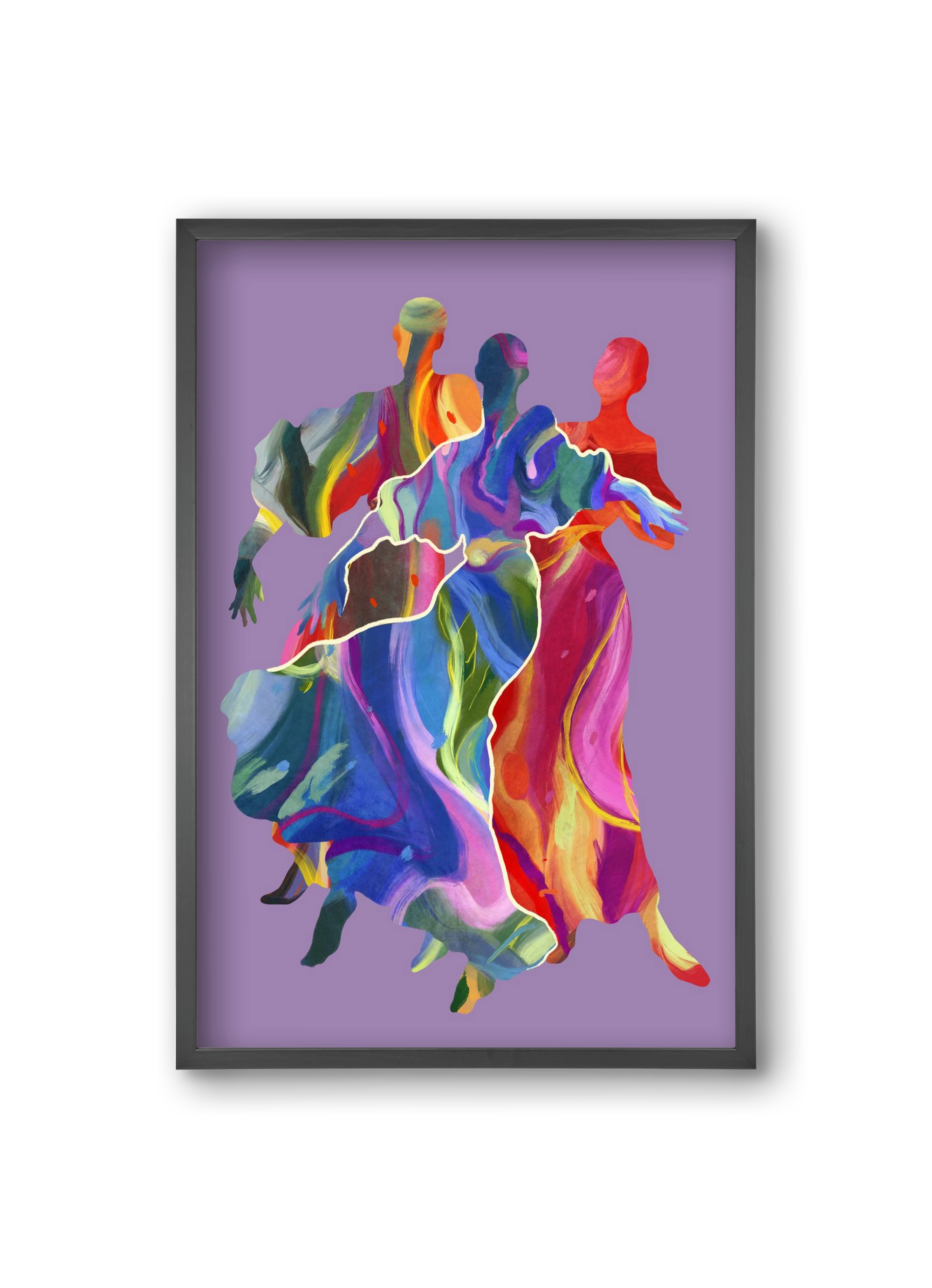 Les Danseuses, 20x30 cm (20x30 cm), Fekete keret