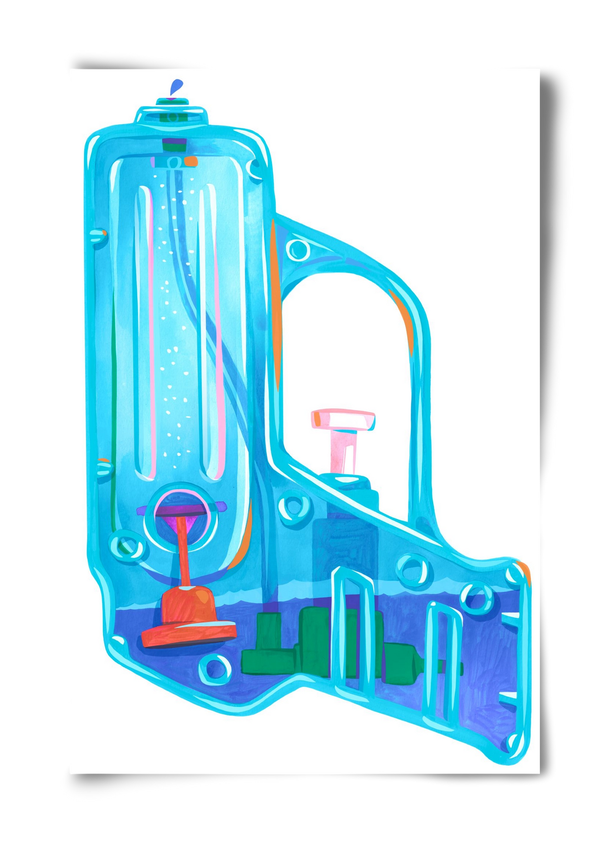 Water gun, 40x60 cm, Keret nélkül