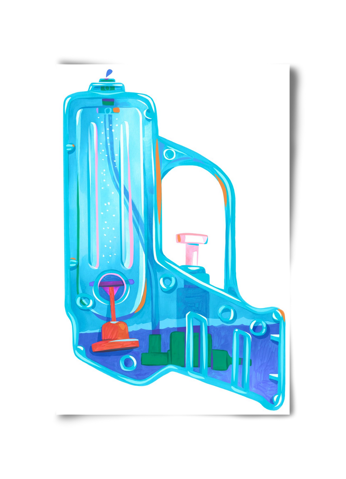 Water gun, 30x45 cm, Keret nélkül