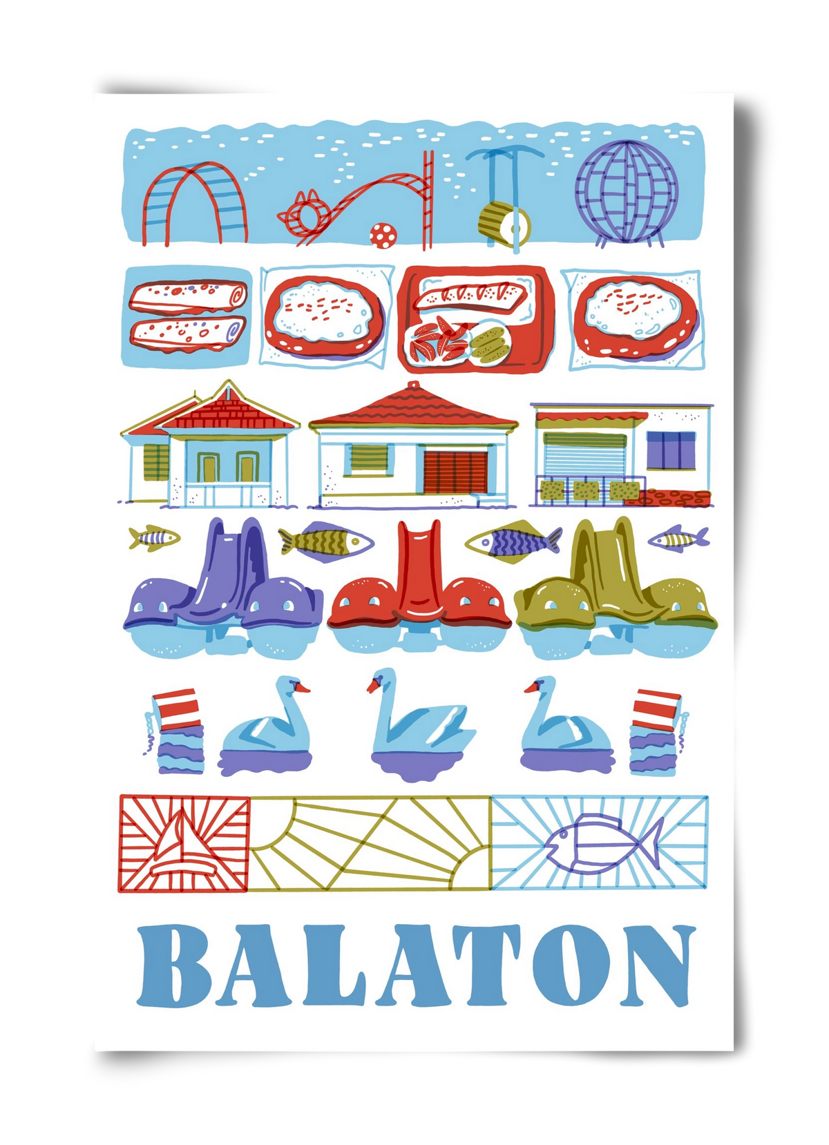 Balaton, 40x60 cm, Keret nélkül