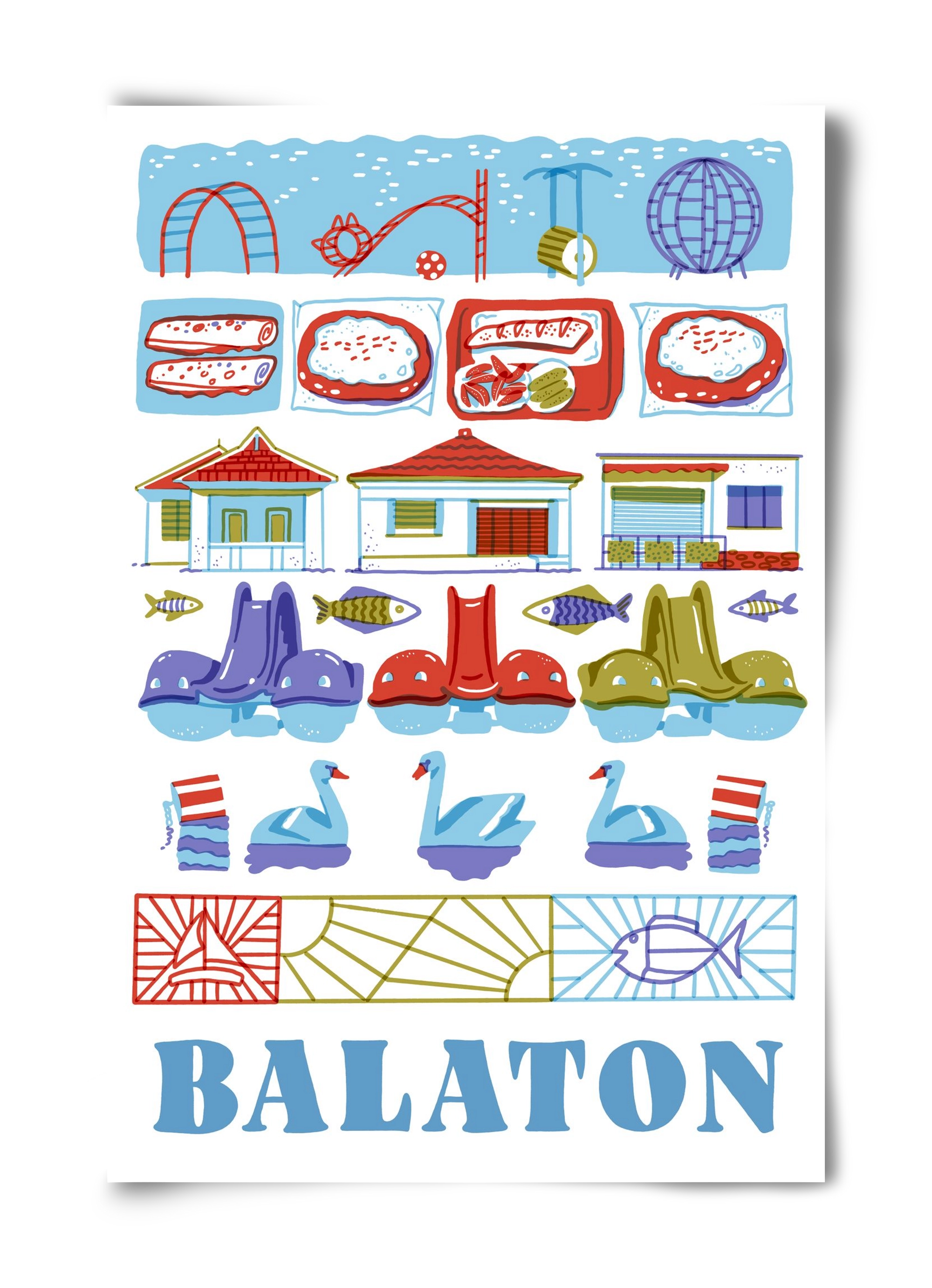 Balaton, 40x60 cm, Keret nélkül