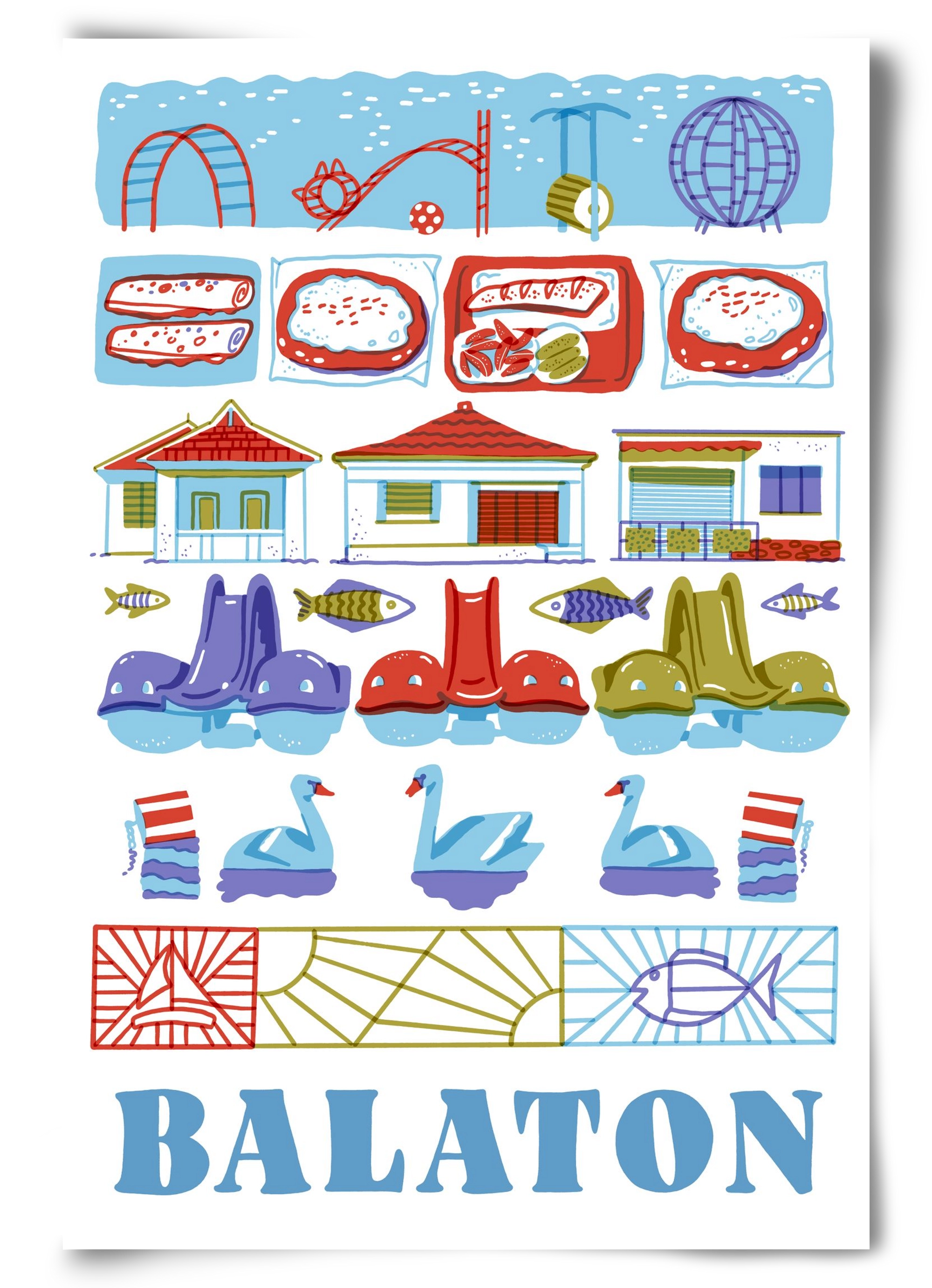 Balaton, 60x90 cm, Keret nélkül