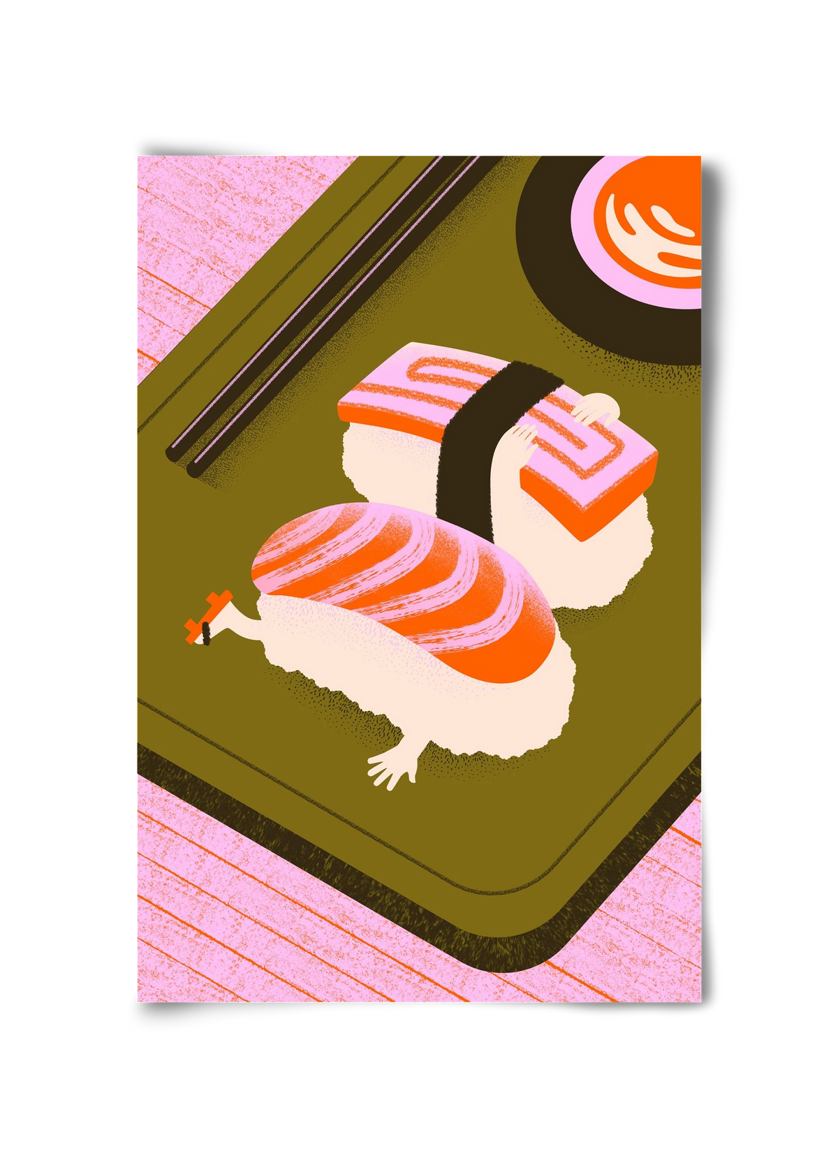 Two Nigiris, two moods, 30x45 cm, Keret nélkül