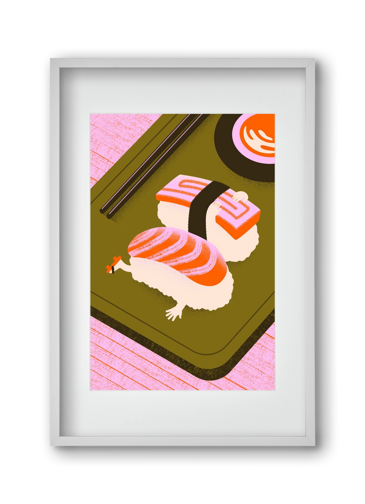 Two Nigiris, two moods, 30x45 cm (20x30 cm), Fehér keret, paszpartuval