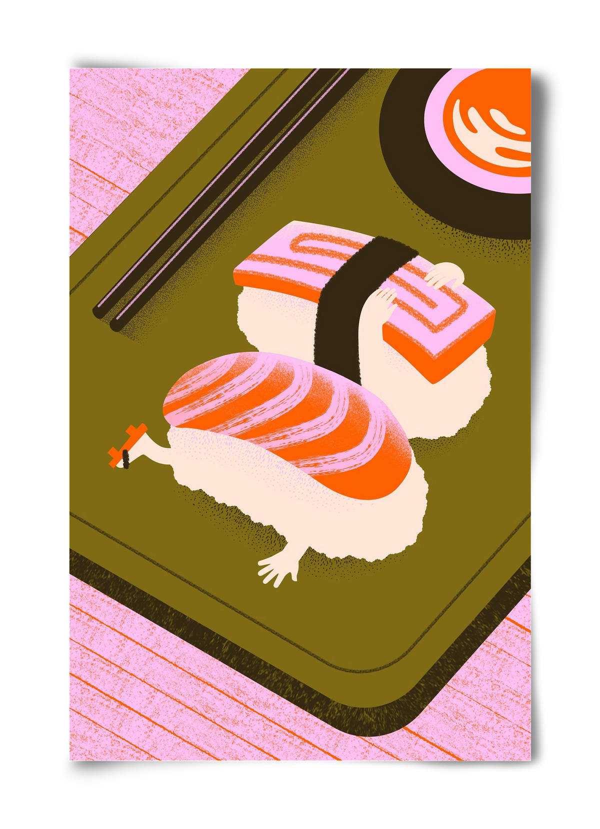 Two Nigiris, two moods, 40x60 cm, Keret nélkül