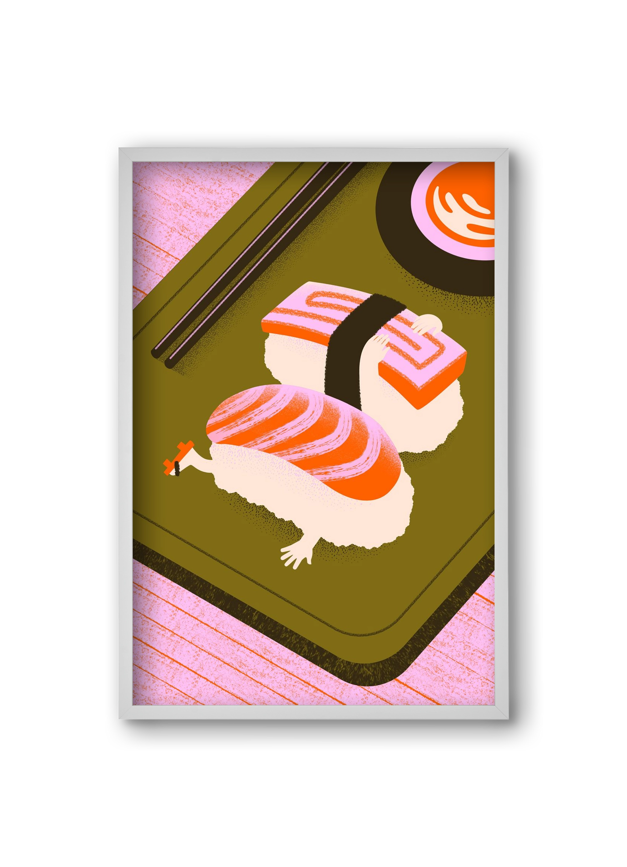 Two Nigiris, two moods, 20x30 cm (20x30 cm), Fehér keret