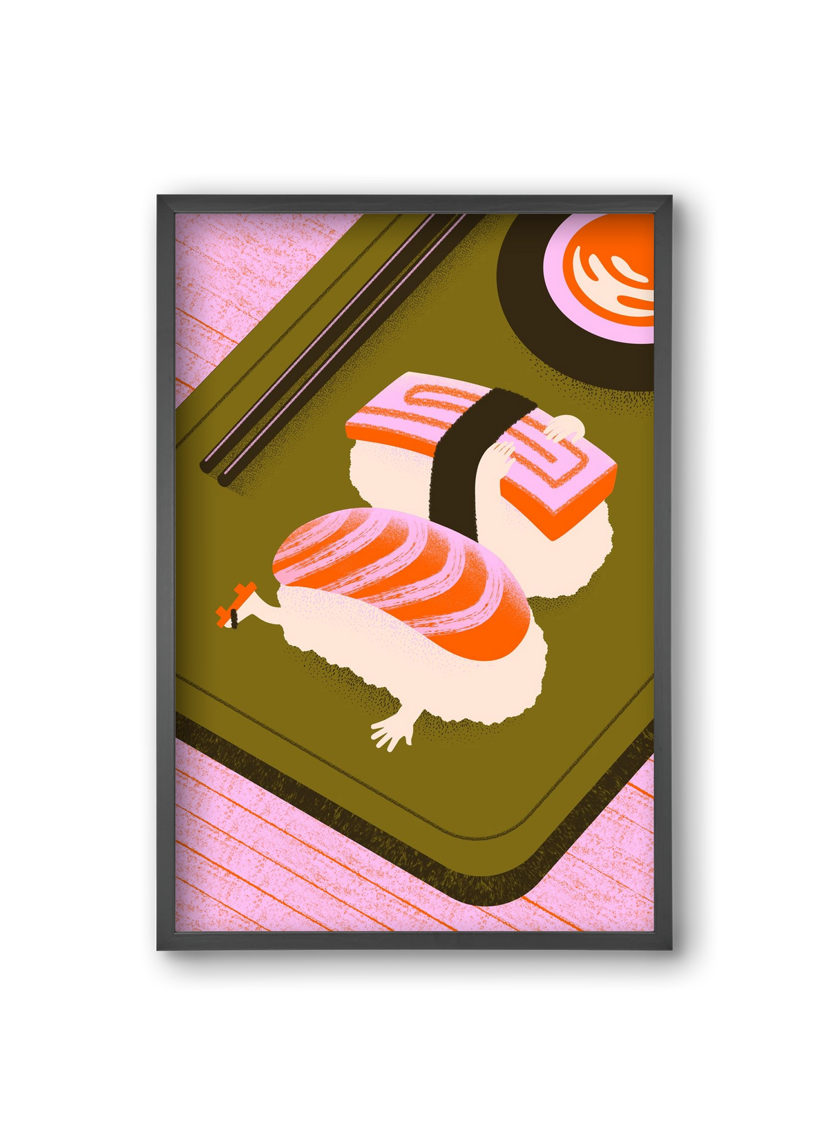 Two Nigiris, two moods, 20x30 cm (20x30 cm), Fekete keret